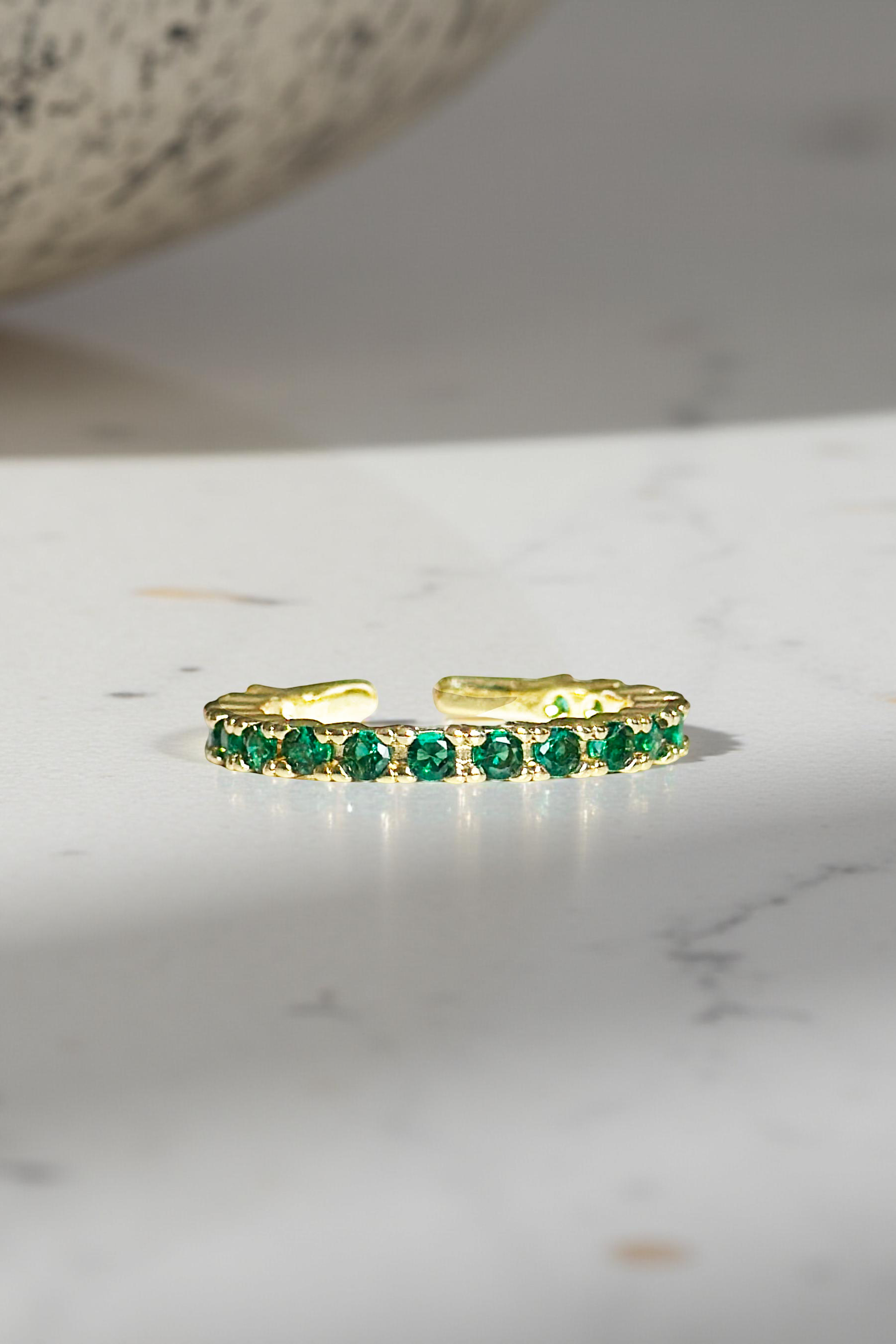 2MM | Green Full Eternity Yüzük Atelier Duygu.