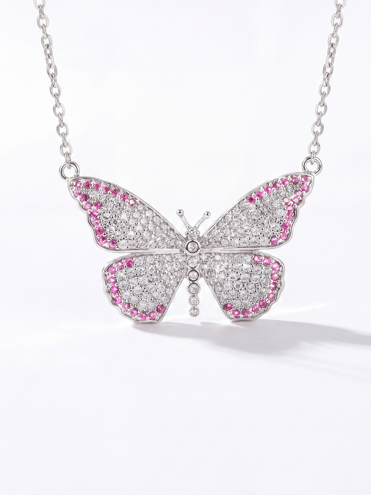 Pink Butterfly Kolye