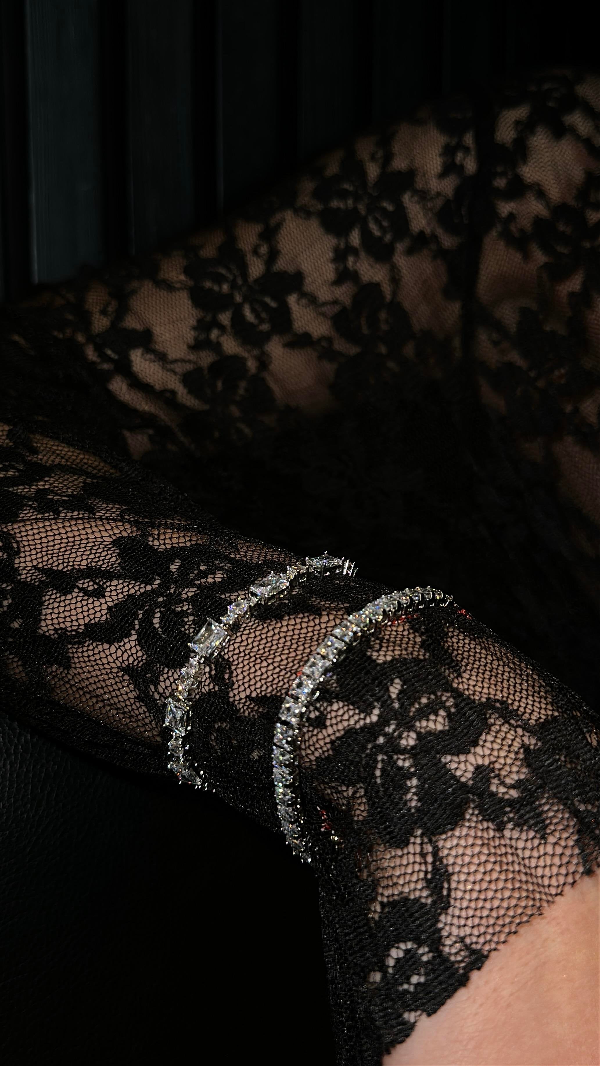 4MM | Princess Cut Su Yolu Bileklik | Luxury Jewelry by Atelier Duygu.