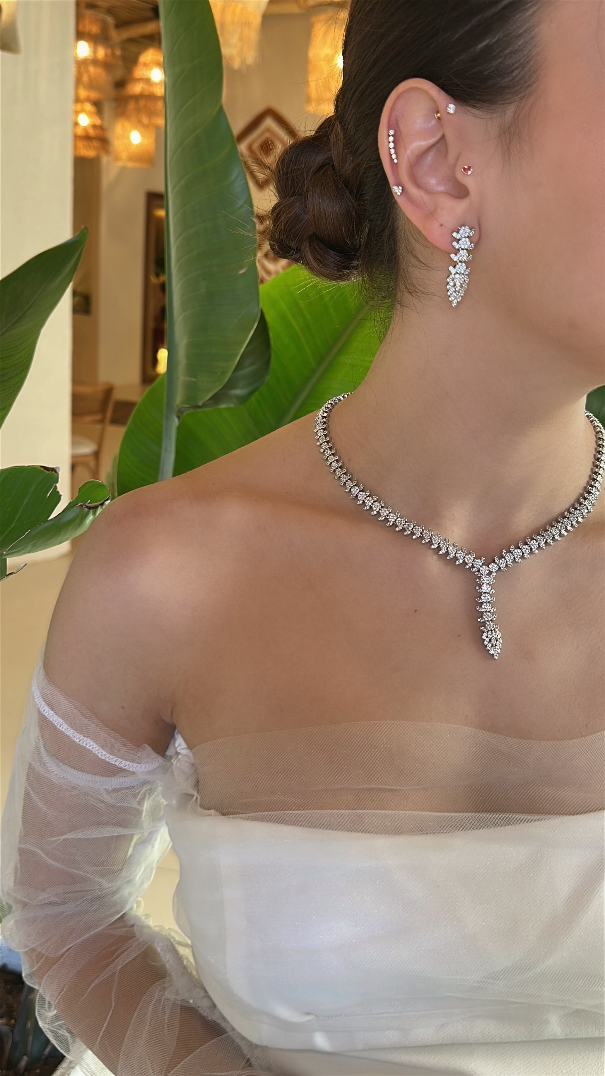 Calire Kolye - Küpe - Bileklik - Yüzük Set Atelier Duygu.