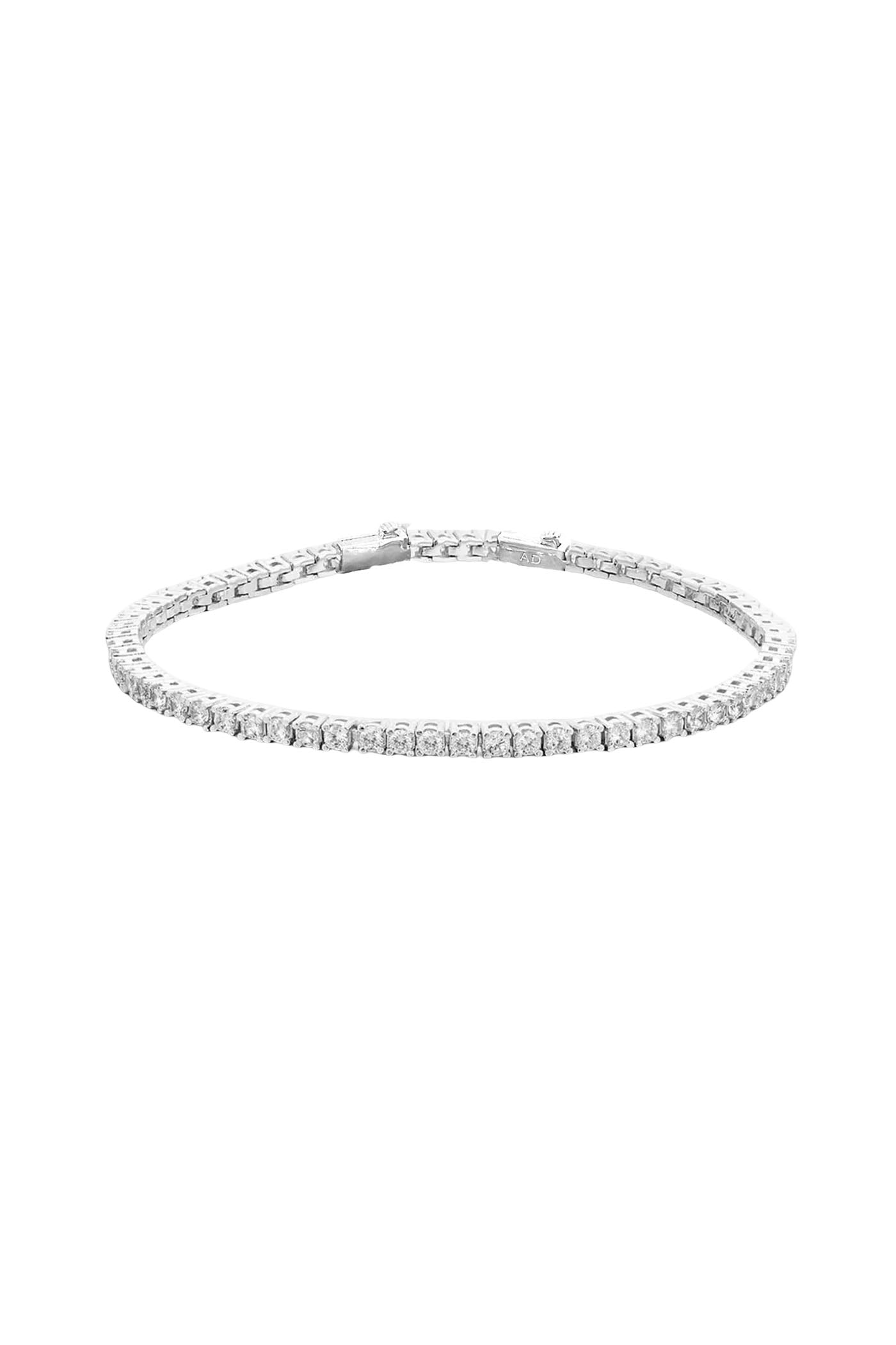 2MM | Döküm Su Yolu Bileklik - Atelier Duygu, zarif bir tasarım, ayarlanabilir uzunluk, 2 mm zirkon taşlarıyla şıklığı yansıtır.