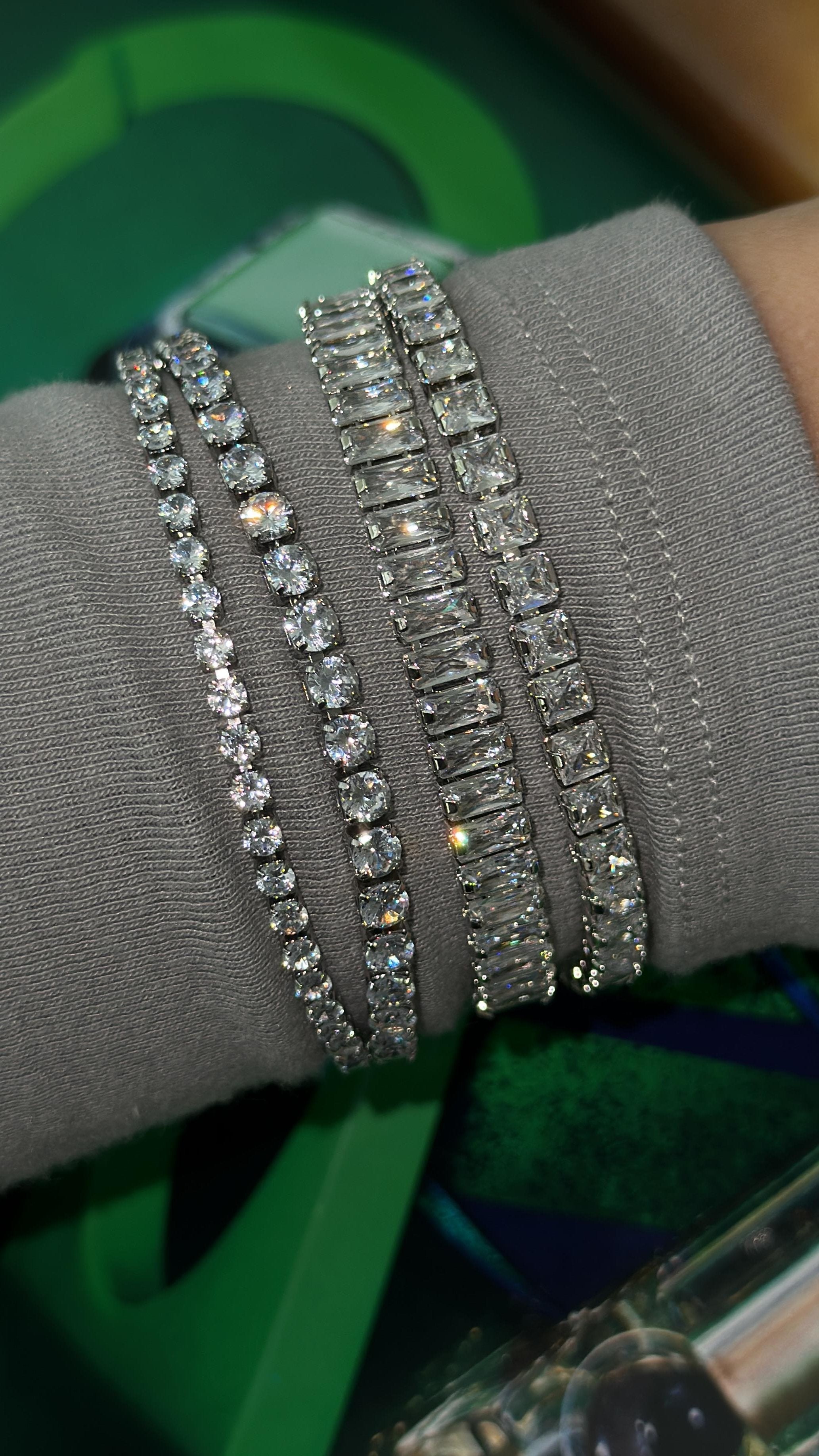 4MM | Princess Cut Su Yolu Bileklik | Luxury Jewelry by Atelier Duygu.