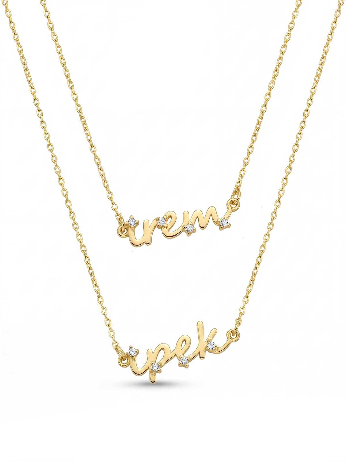 Nova Taşlı İsim Kolye