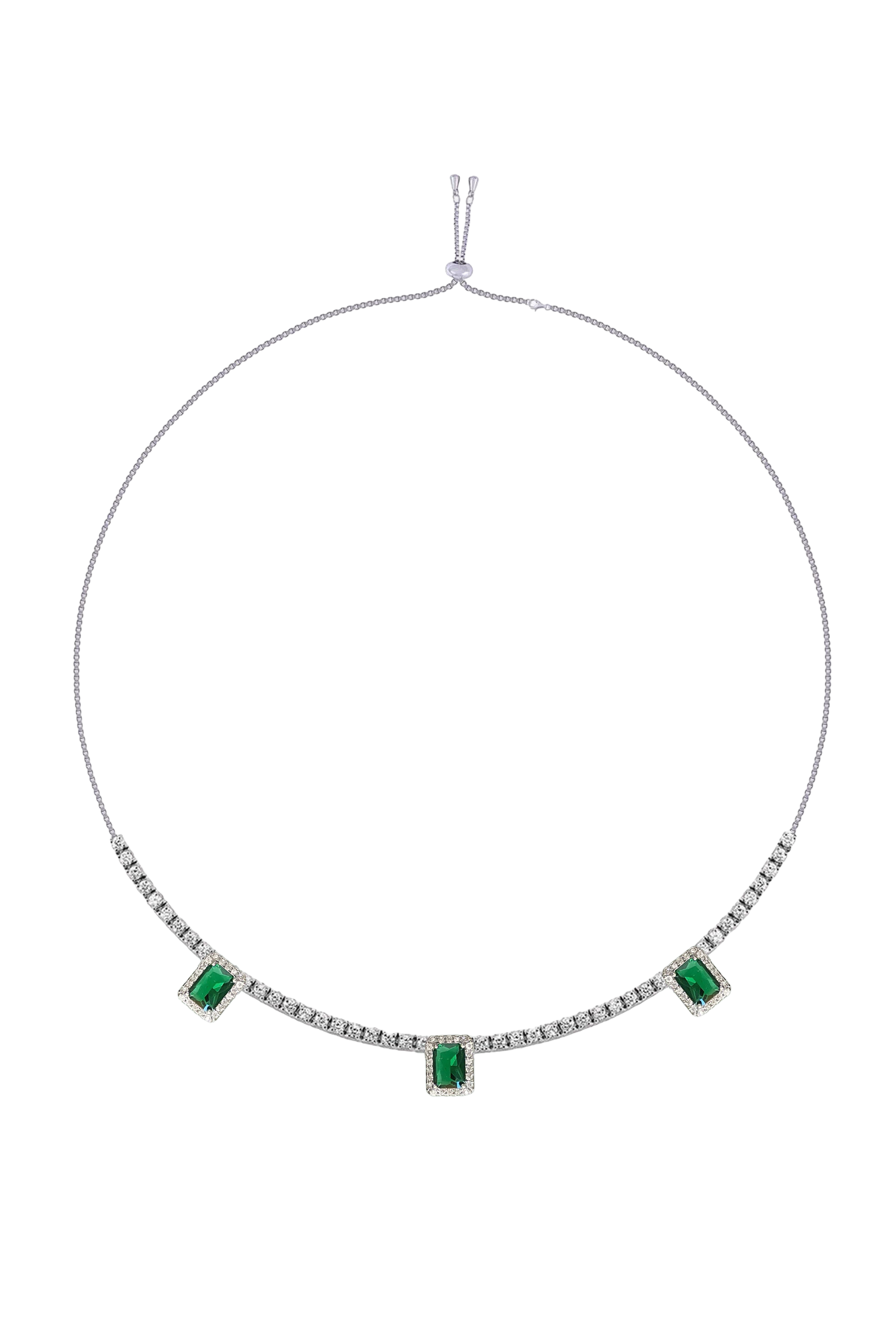 Green Baguette Choker Su Yolu Kolye Atelier Duygu.