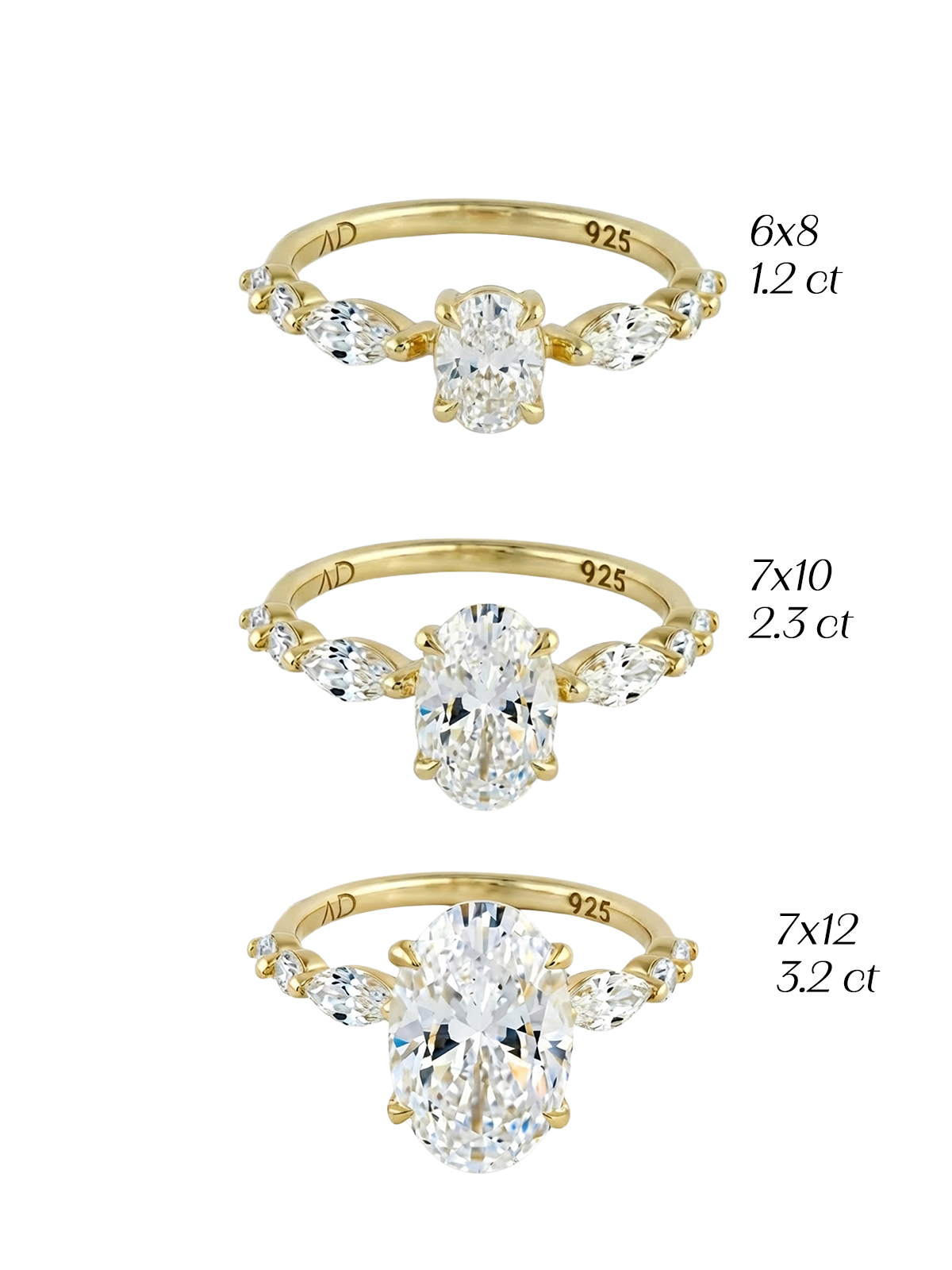 1.2CT Oval Cut Flora Eternity yüzük, 925 ayar gümüşten zarif tasarımıyla şıklığınızı artırır.