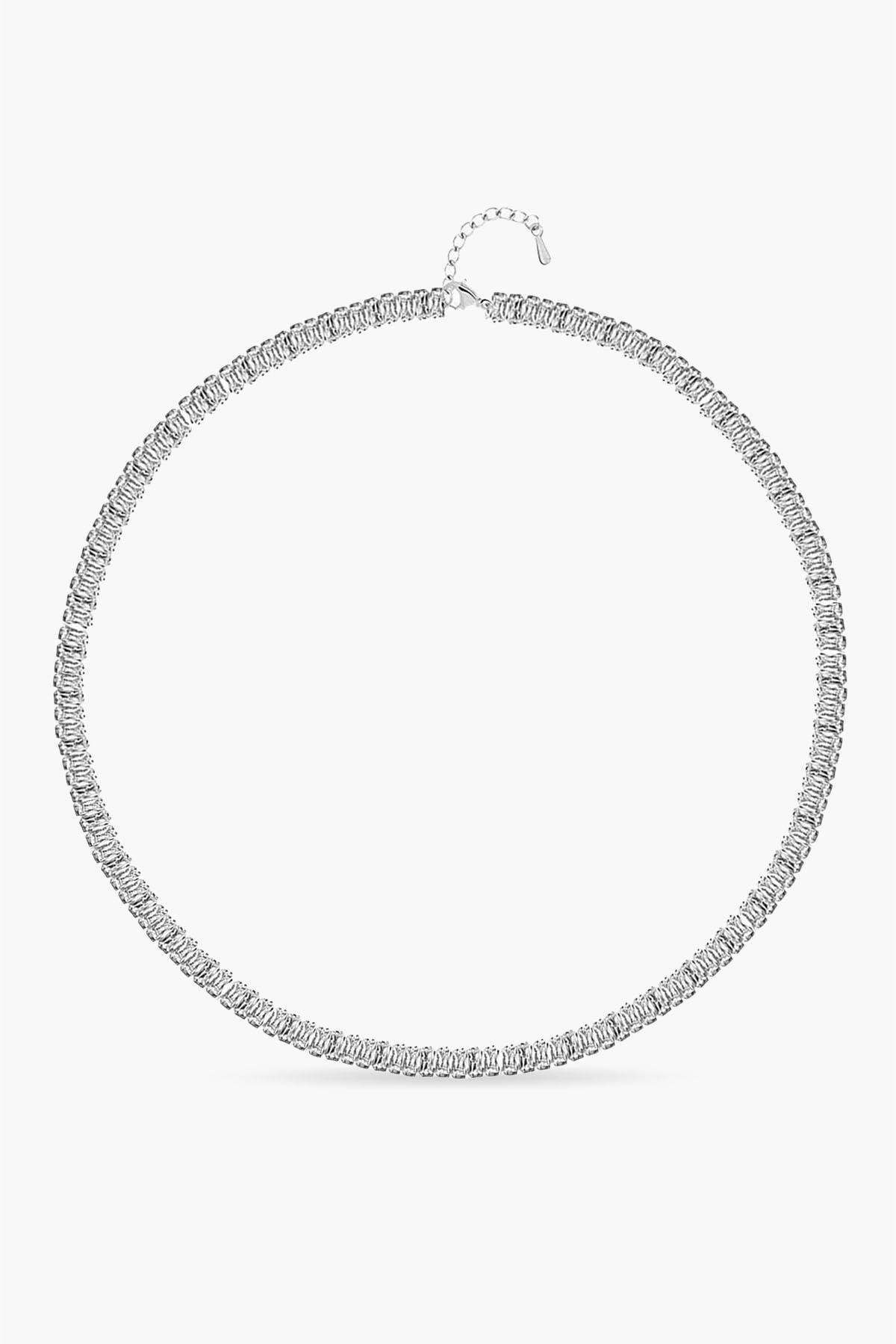 3MM | Choker Baguette Su Yolu Kolye Atelier Duygu.