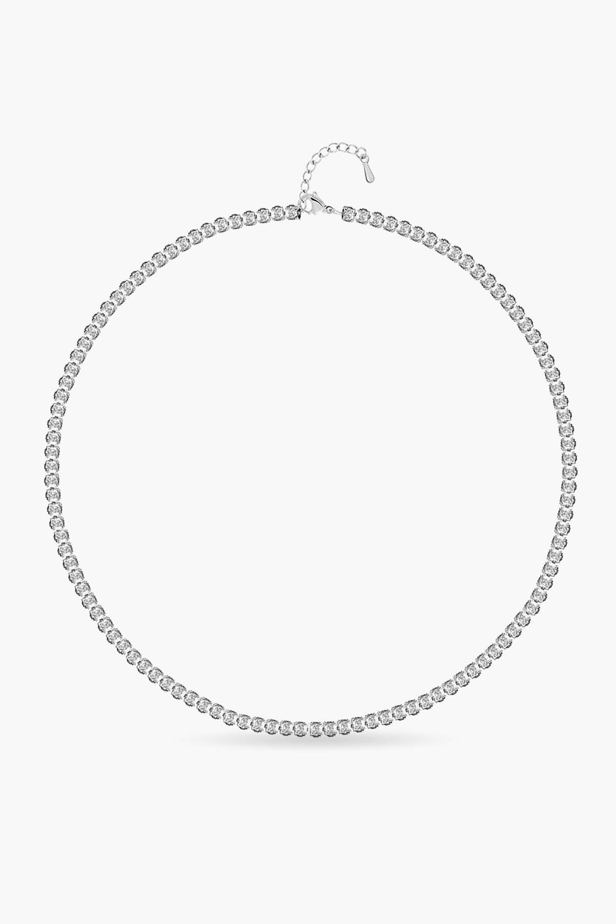 3MM | Choker Princess Cut Su Yolu Kolye Atelier Duygu.