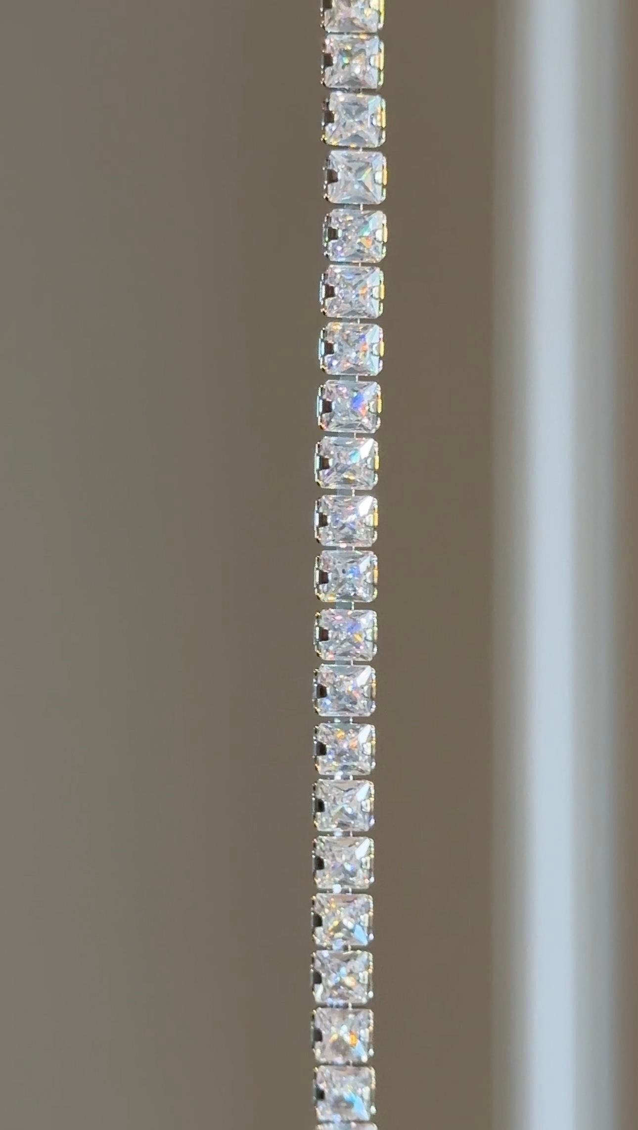 4MM | Princess Cut Su Yolu Bileklik | Luxury Jewelry by Atelier Duygu.