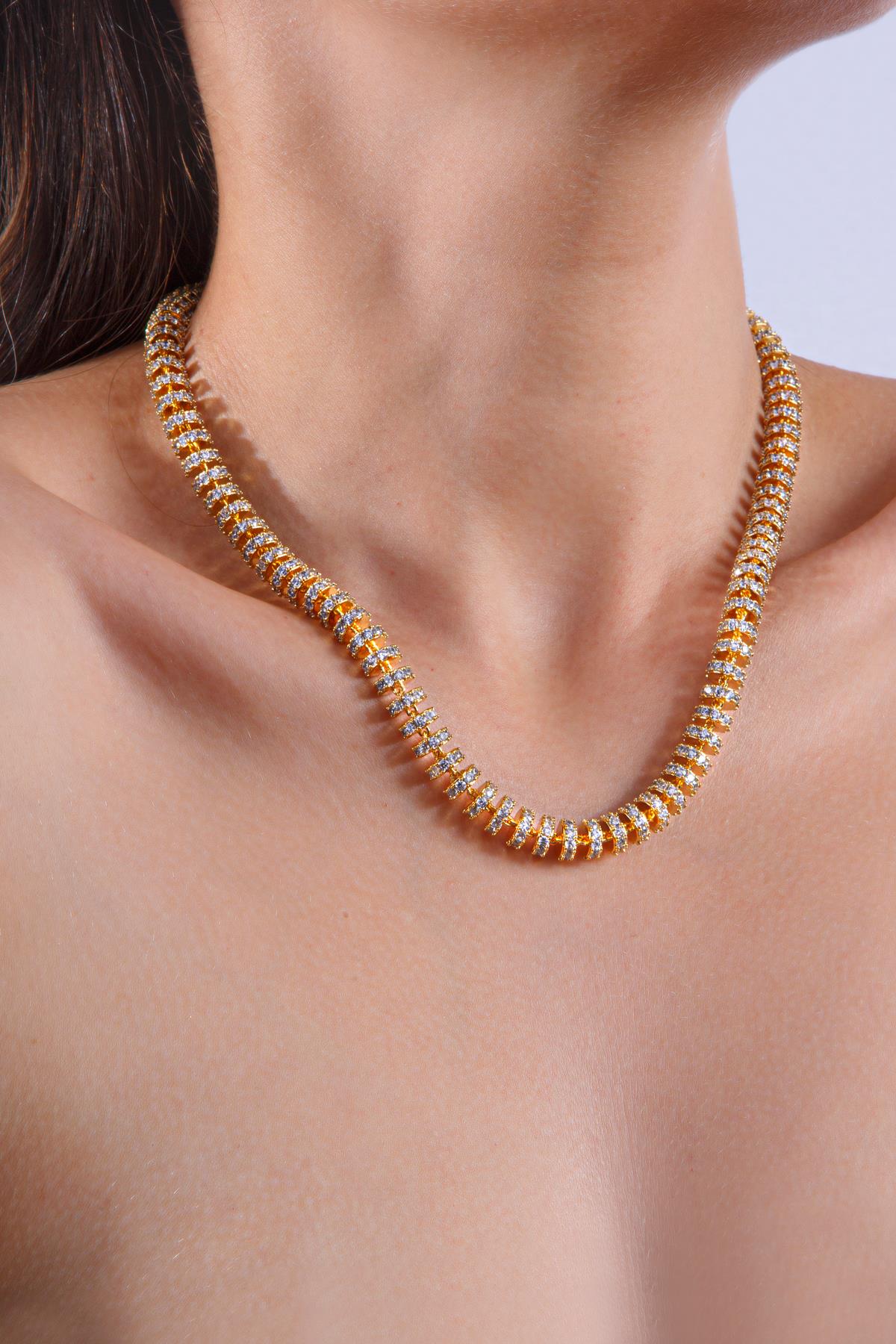 Ivana Gold Döküm Su Yolu Kolye Atelier Duygu.