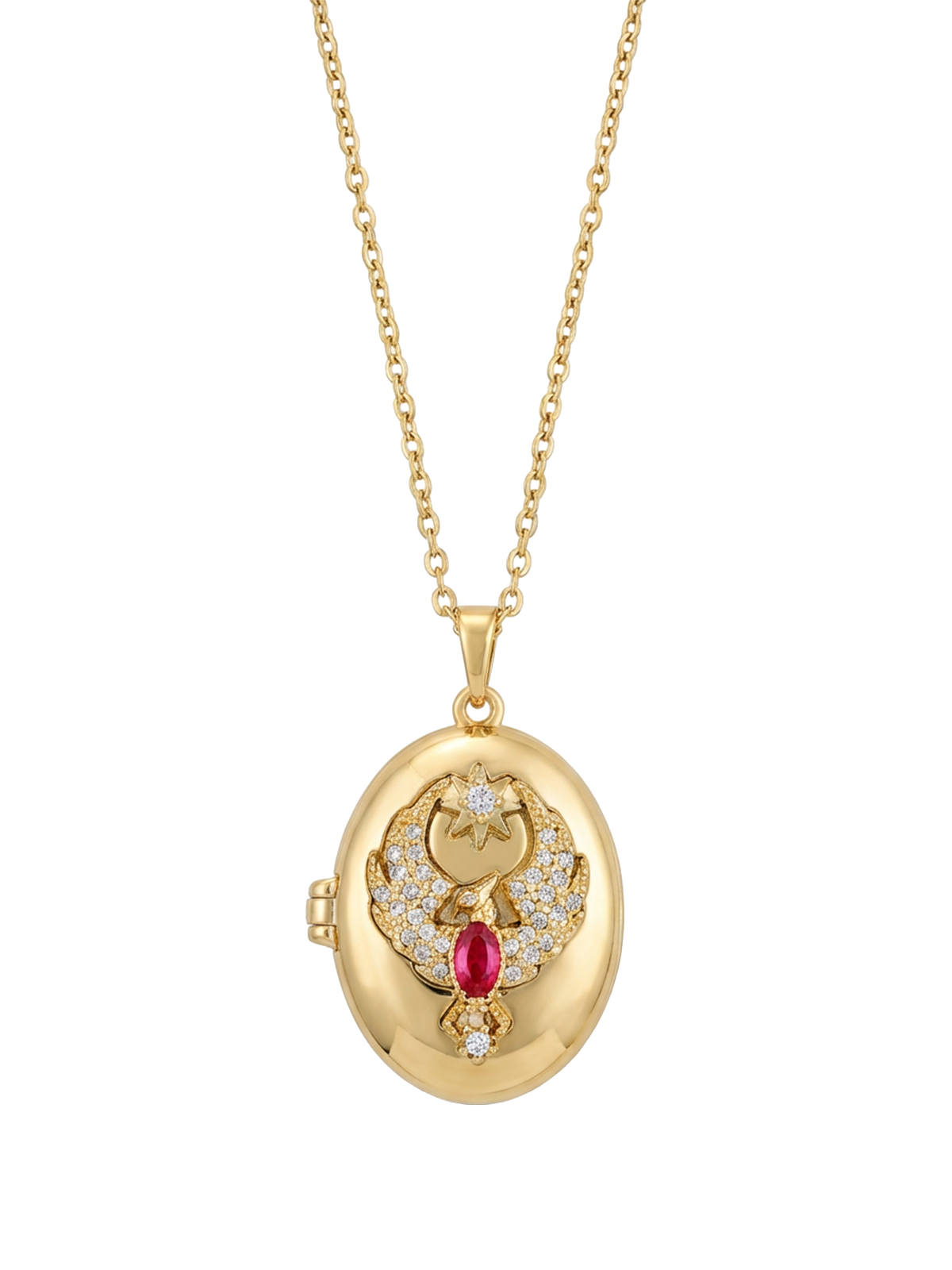 Celestia Ruby Locket Kolye