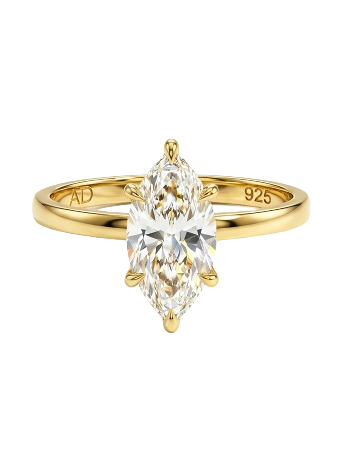 1.4CT Marquise Cut Yüzük - Zarif tasarımıyla göz alıcı 925 ayar gümüş yüzük, şık bir görünüm ve zarafet sunar.