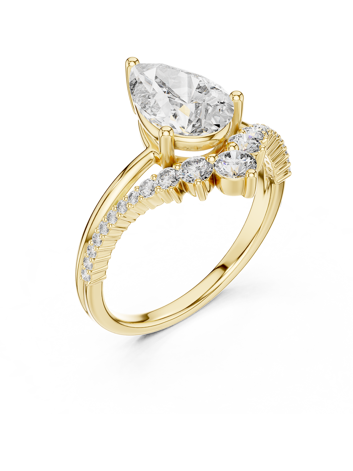 2CT | Pear Cut Alina Eternity Yüzük