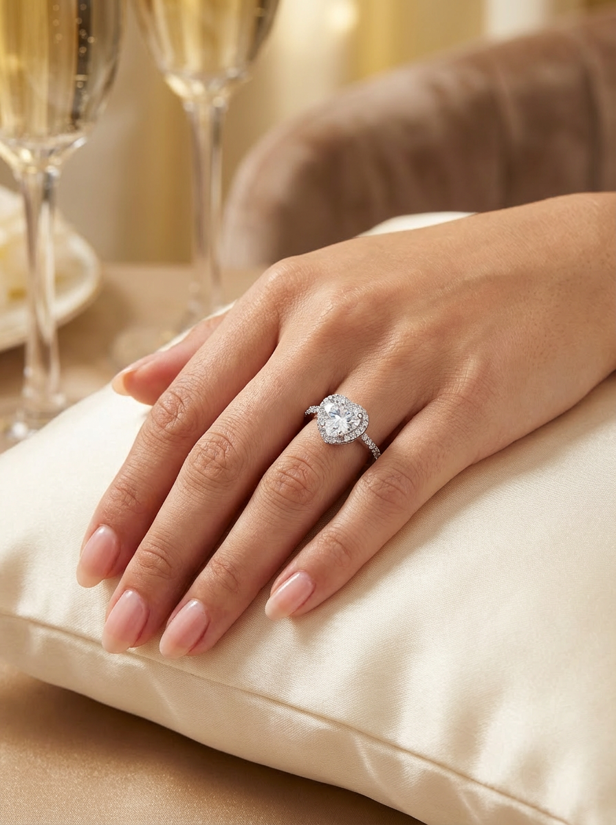 Elizabeth Yüzük, rodyum kaplama yüzeyi ile uzun süre parlaklığını koruyarak hem günlük hem özel günlerde şıklığınızı tamamlar.