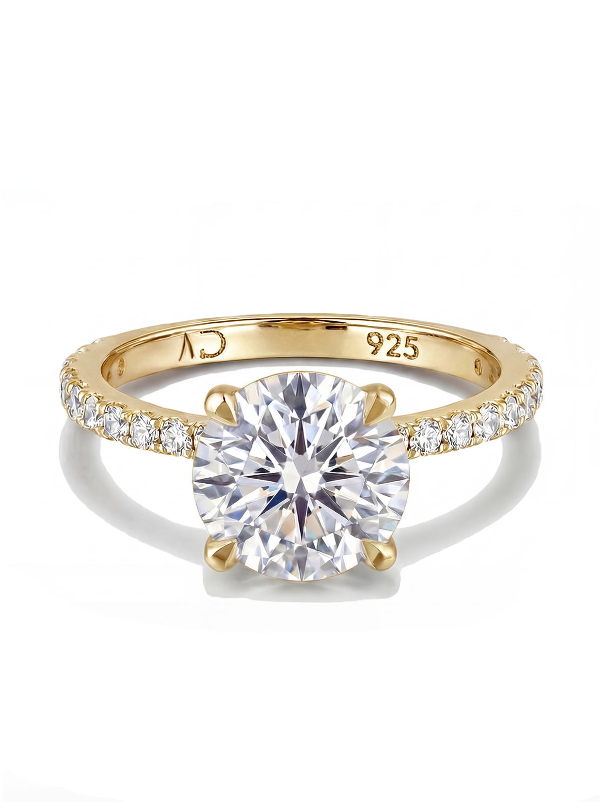4.0CT | 4 Tırnak Kolu Taşlı Tektaş Yüzük