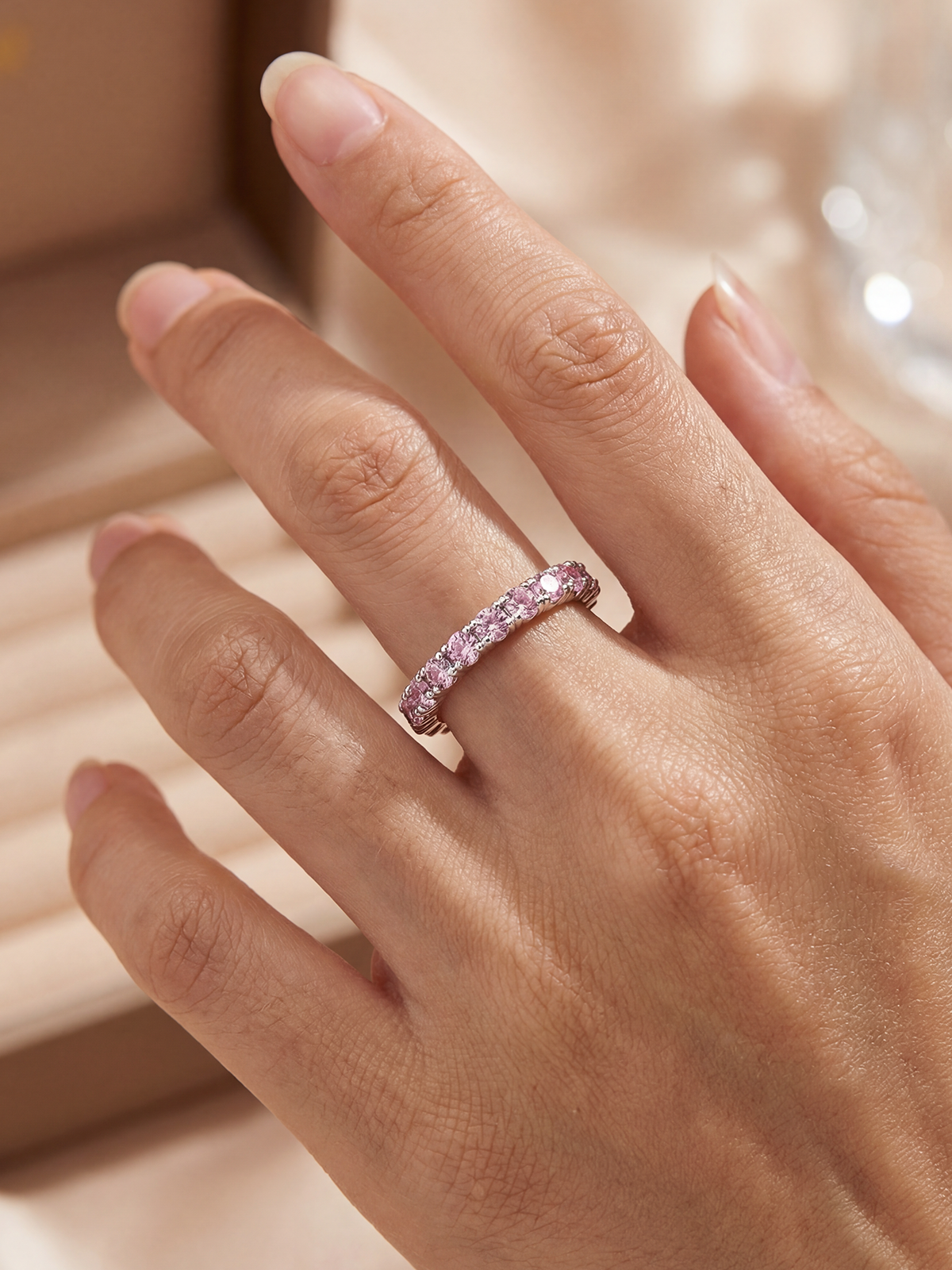 2MM | Pink Full Eternity Yüzük