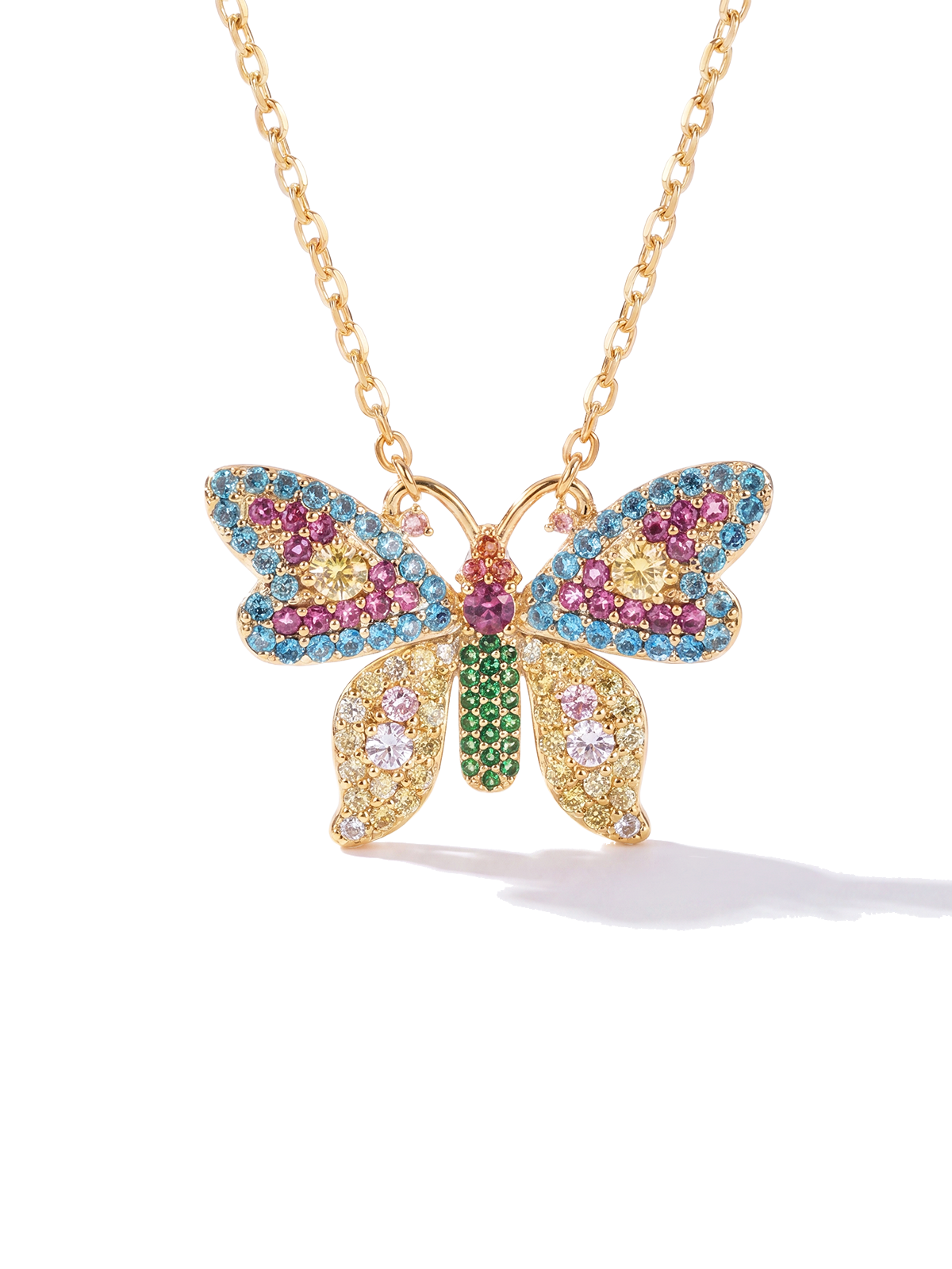 Rainbow Butterfly Kolye