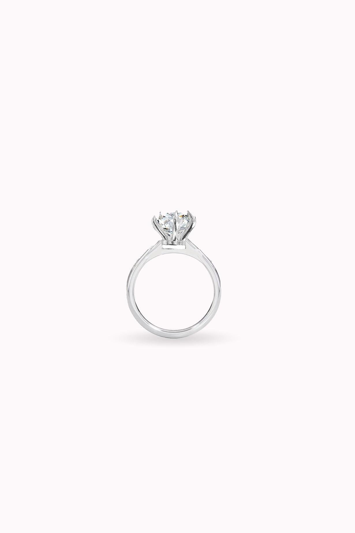 6MM 0.90CT Hexagon Tektaş Yüzük  Atelier Duygu.