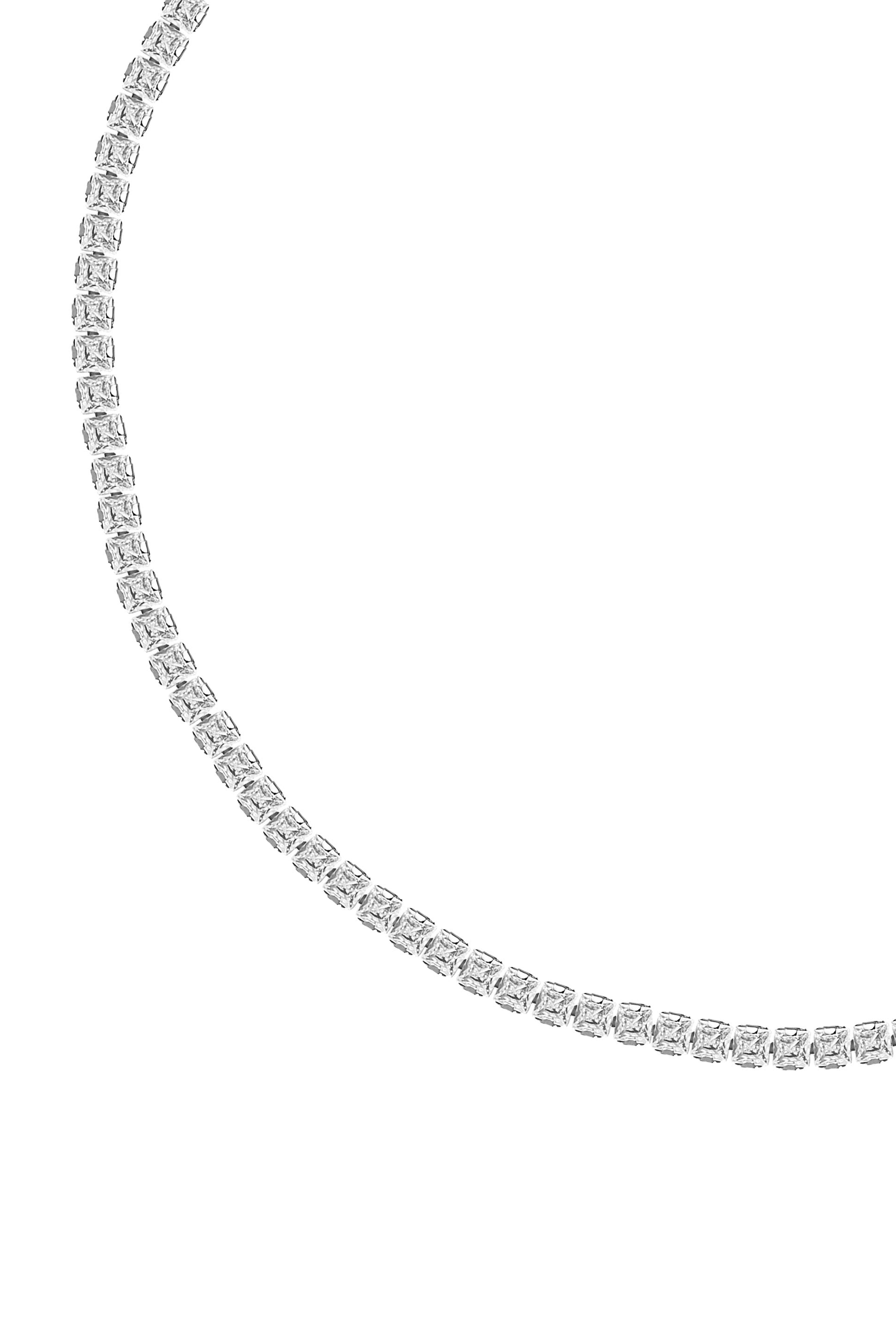 4MM | Choker Princess Cut Su Yolu Kolye |   Luxury Jewelry by  Atelier Duygu.