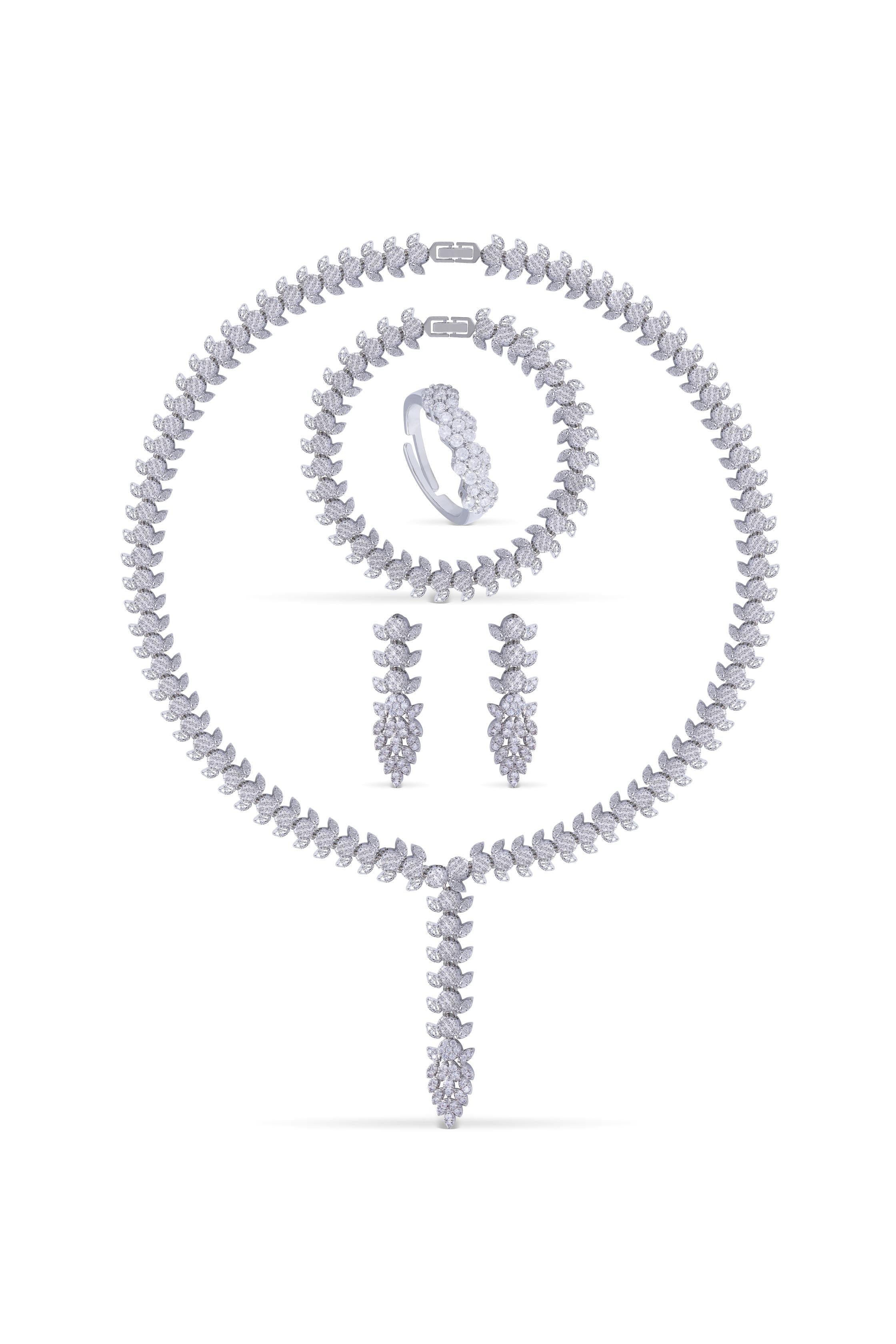 Calire Kolye - Küpe - Bileklik - Yüzük Set  Atelier Duygu.