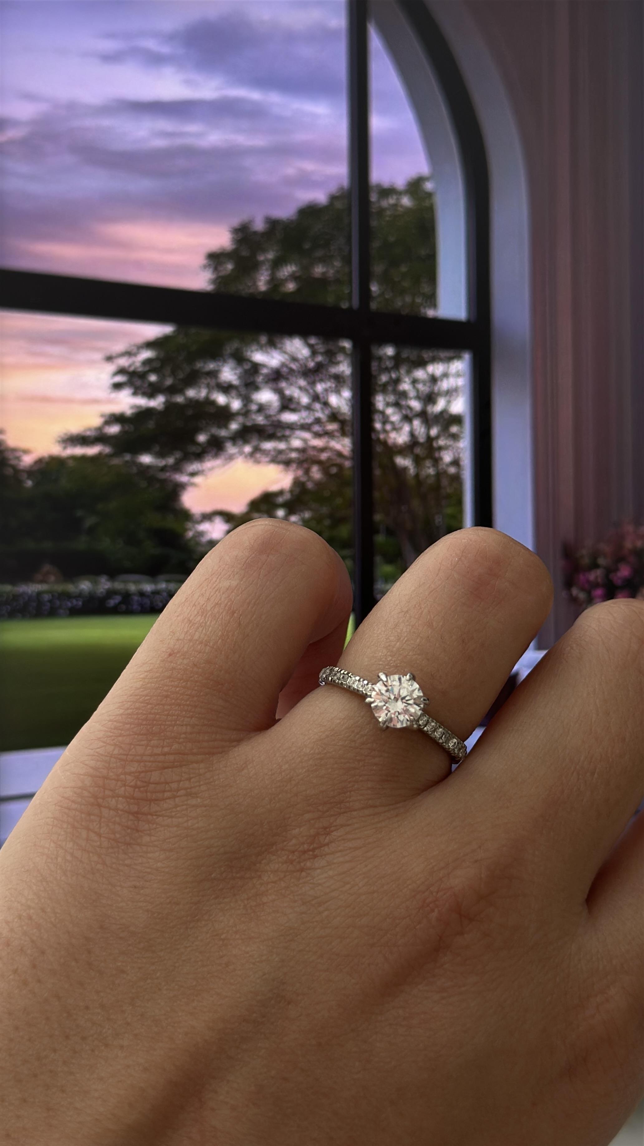 6MM 0.90CT Stony Hexagon Tektaş Yüzük  Atelier Duygu.