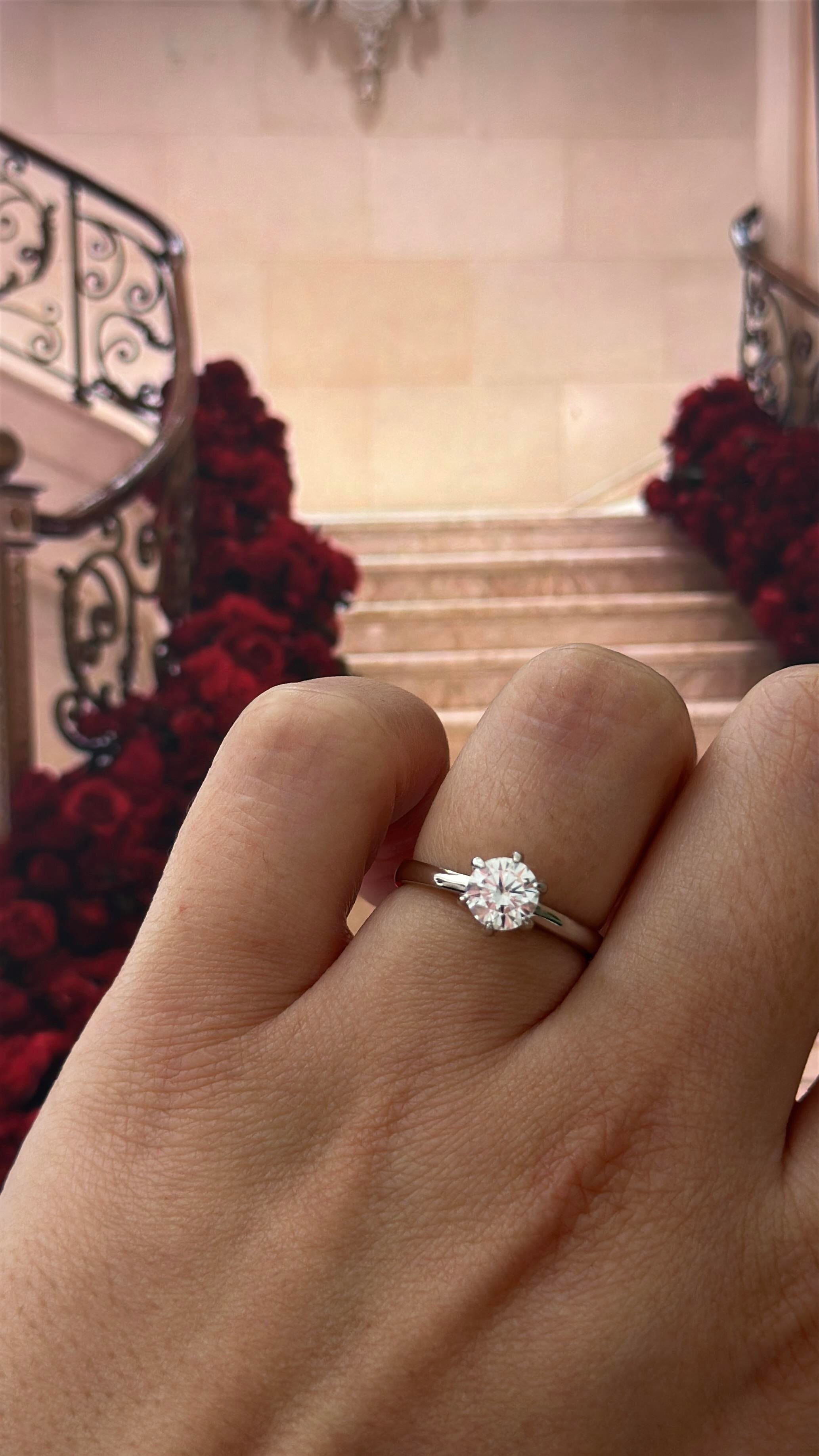 6MM 0.90CT Hexagon Tektaş Yüzük  Atelier Duygu.