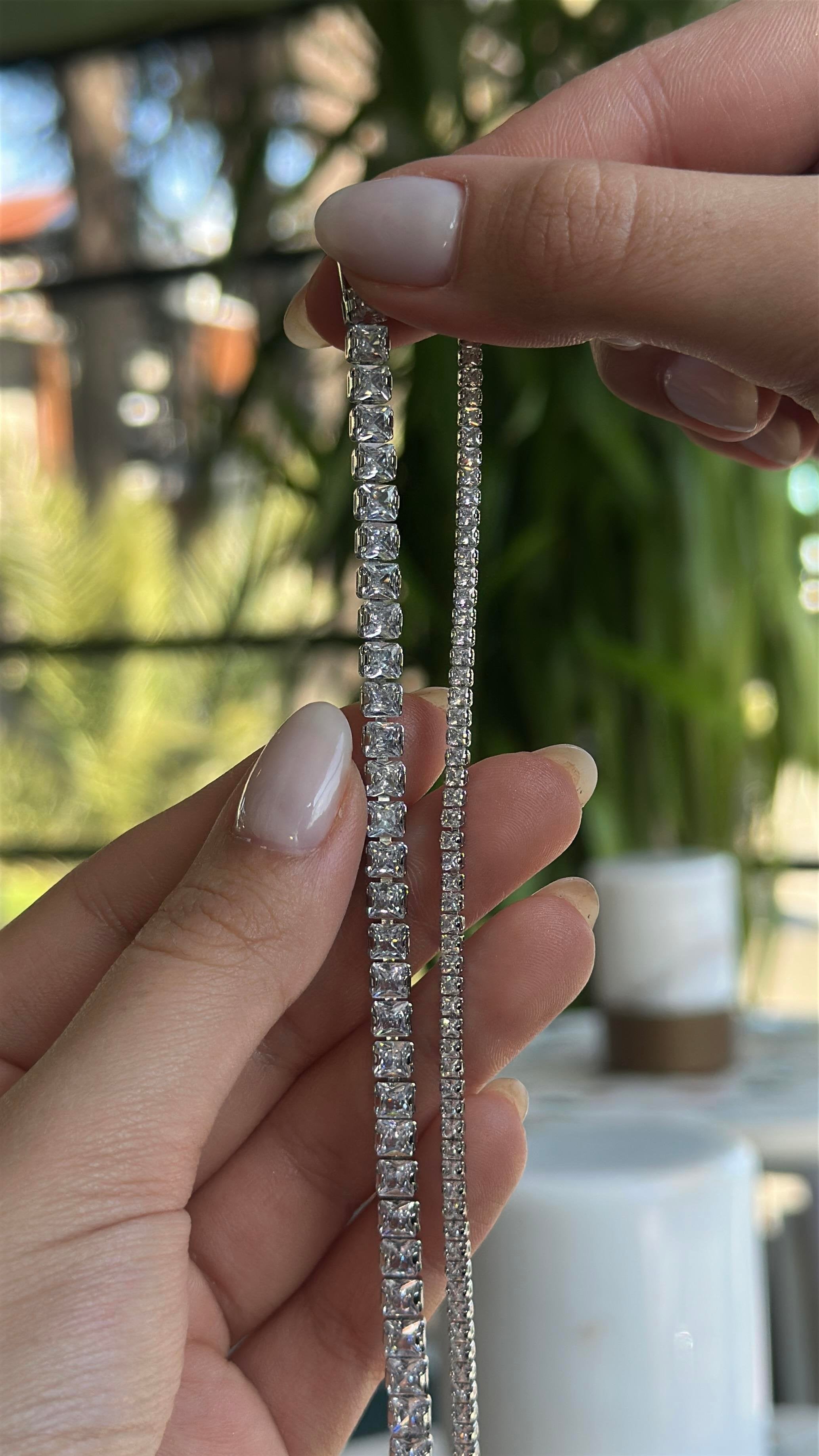 4MM | Princess Cut Su Yolu Bileklik |   Luxury Jewelry by  Atelier Duygu.
