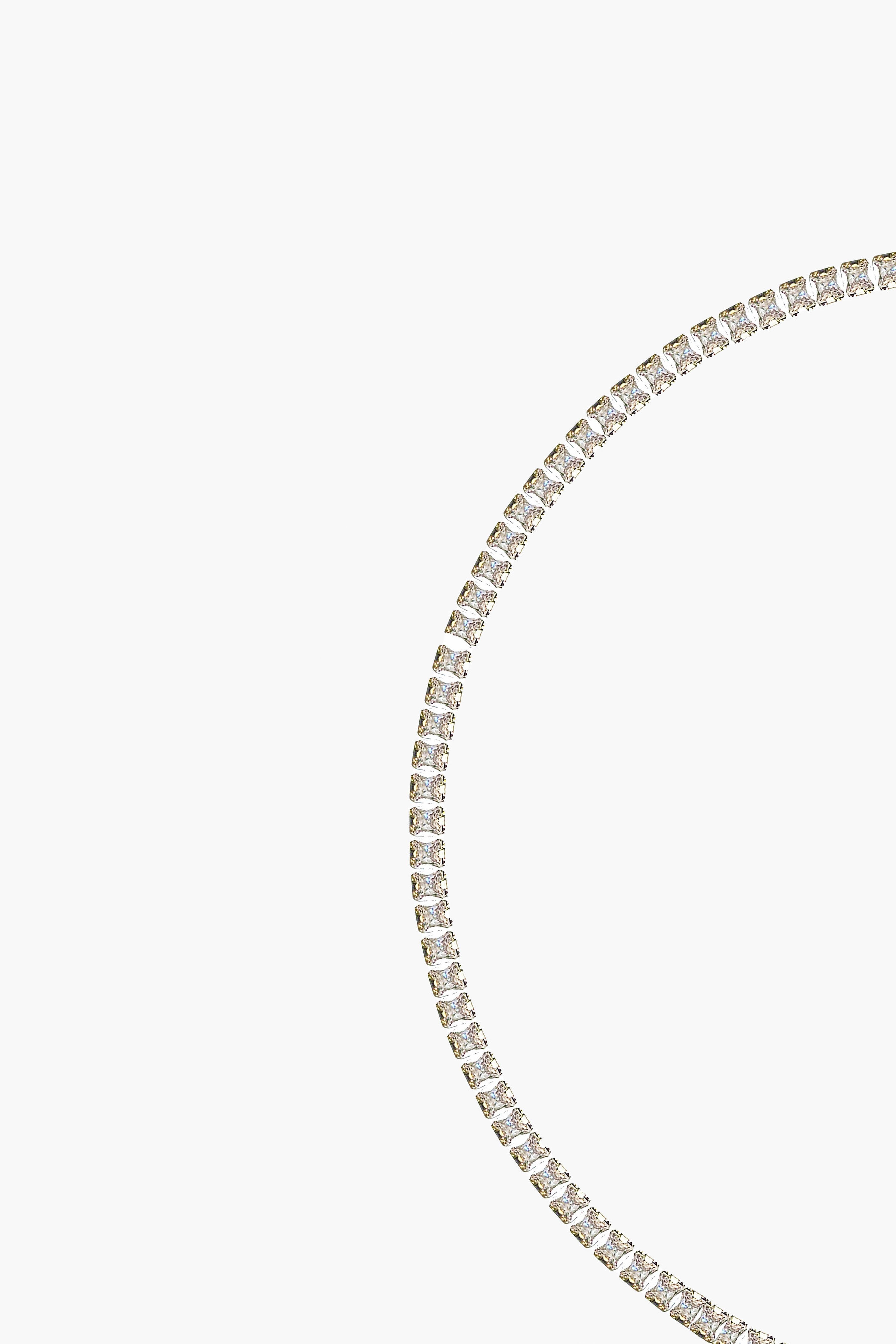 3MM | Choker Princess Cut Su Yolu Kolye  Atelier Duygu.