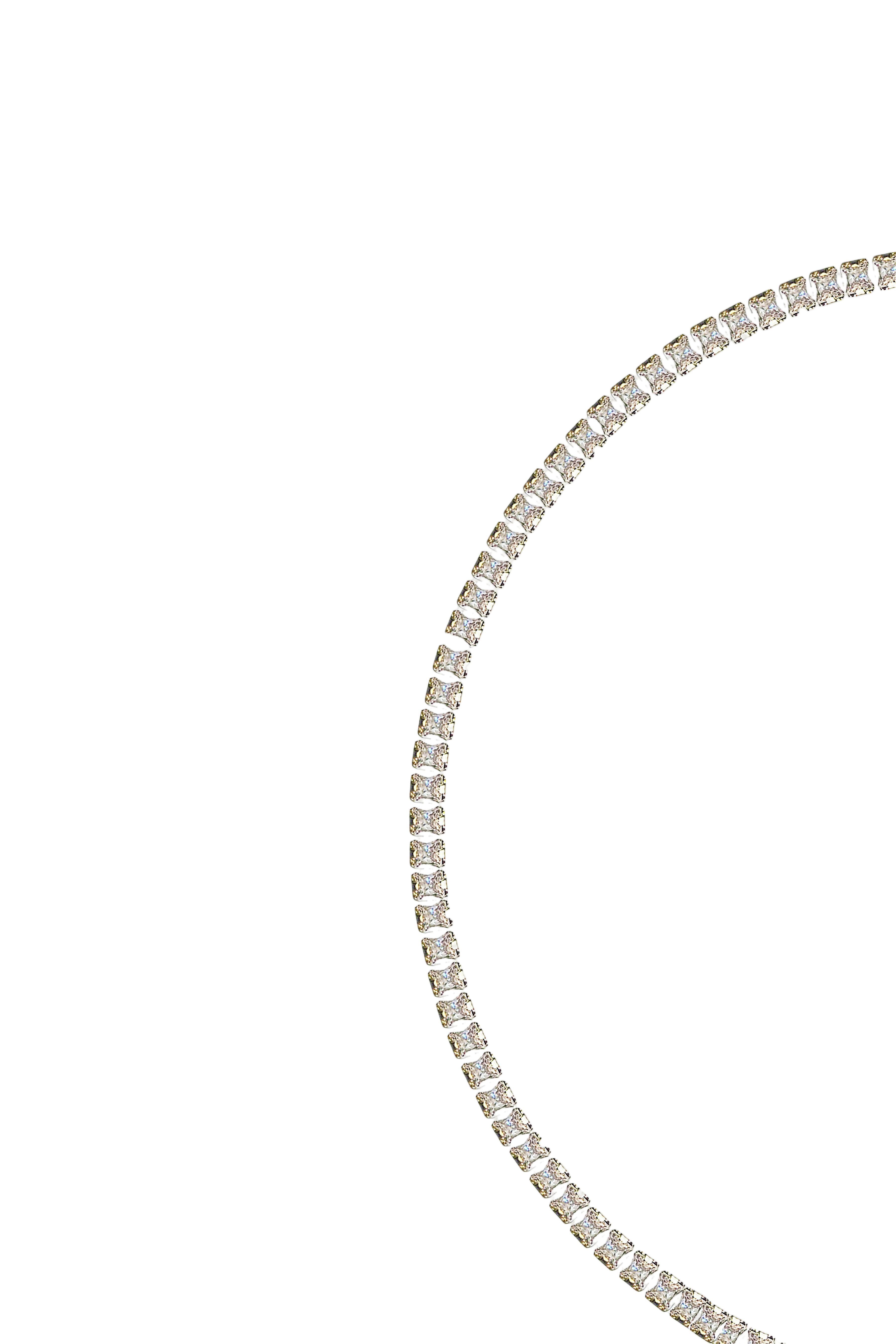 3MM | Choker Princess Cut Su Yolu Kolye  Atelier Duygu.