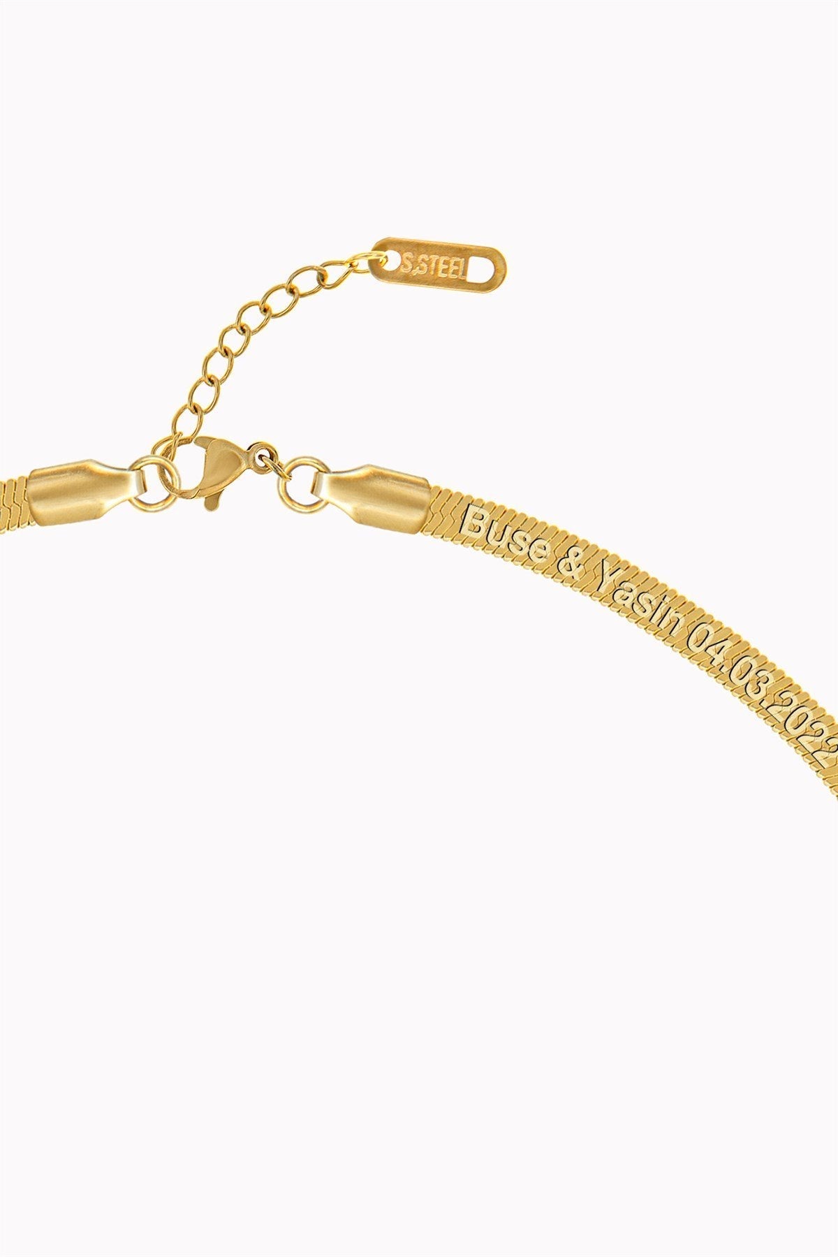 İtalyan Ezme Zincir Kolye  Atelier Duygu.