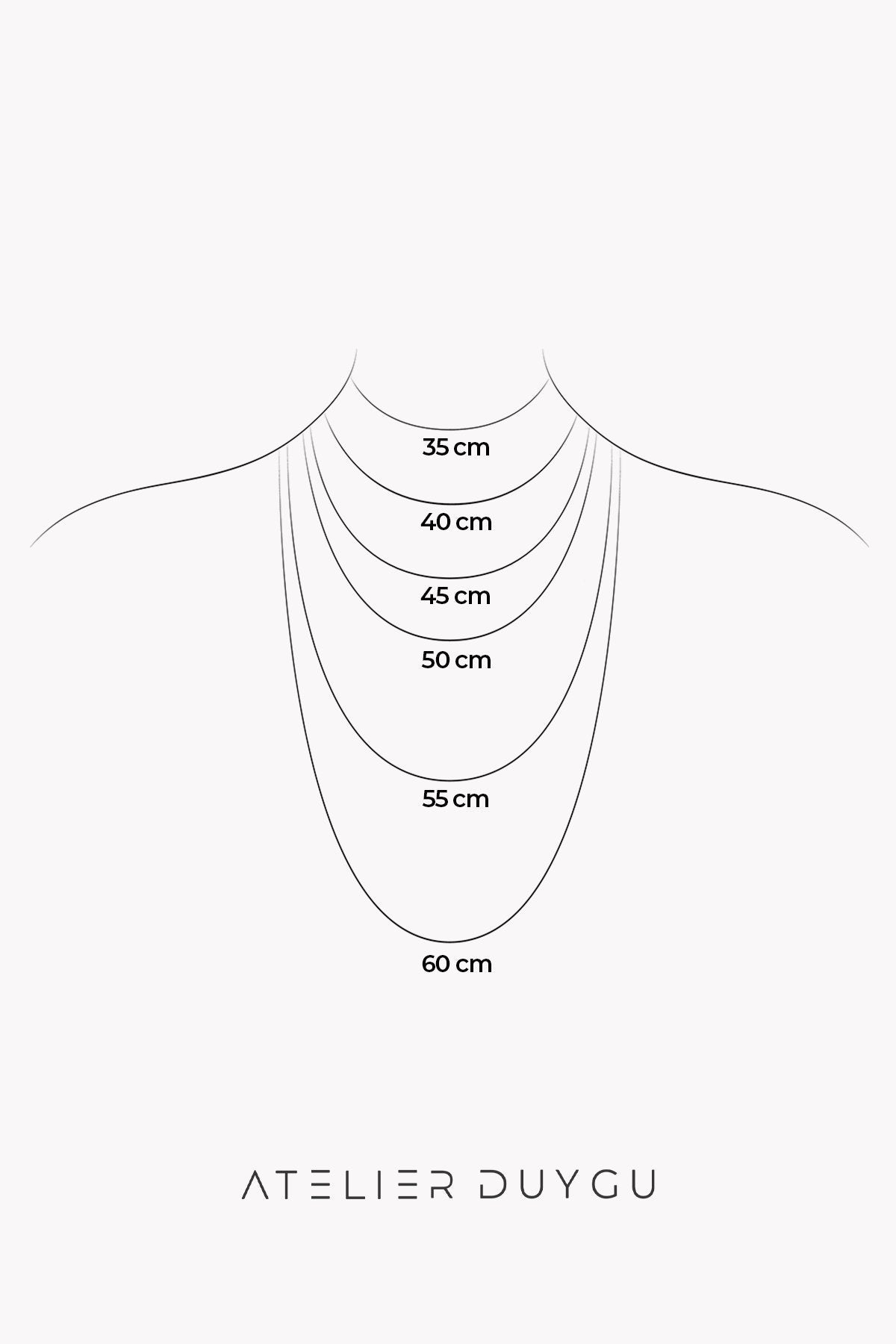 İtalyan Ezme Zincir Kolye  Atelier Duygu.