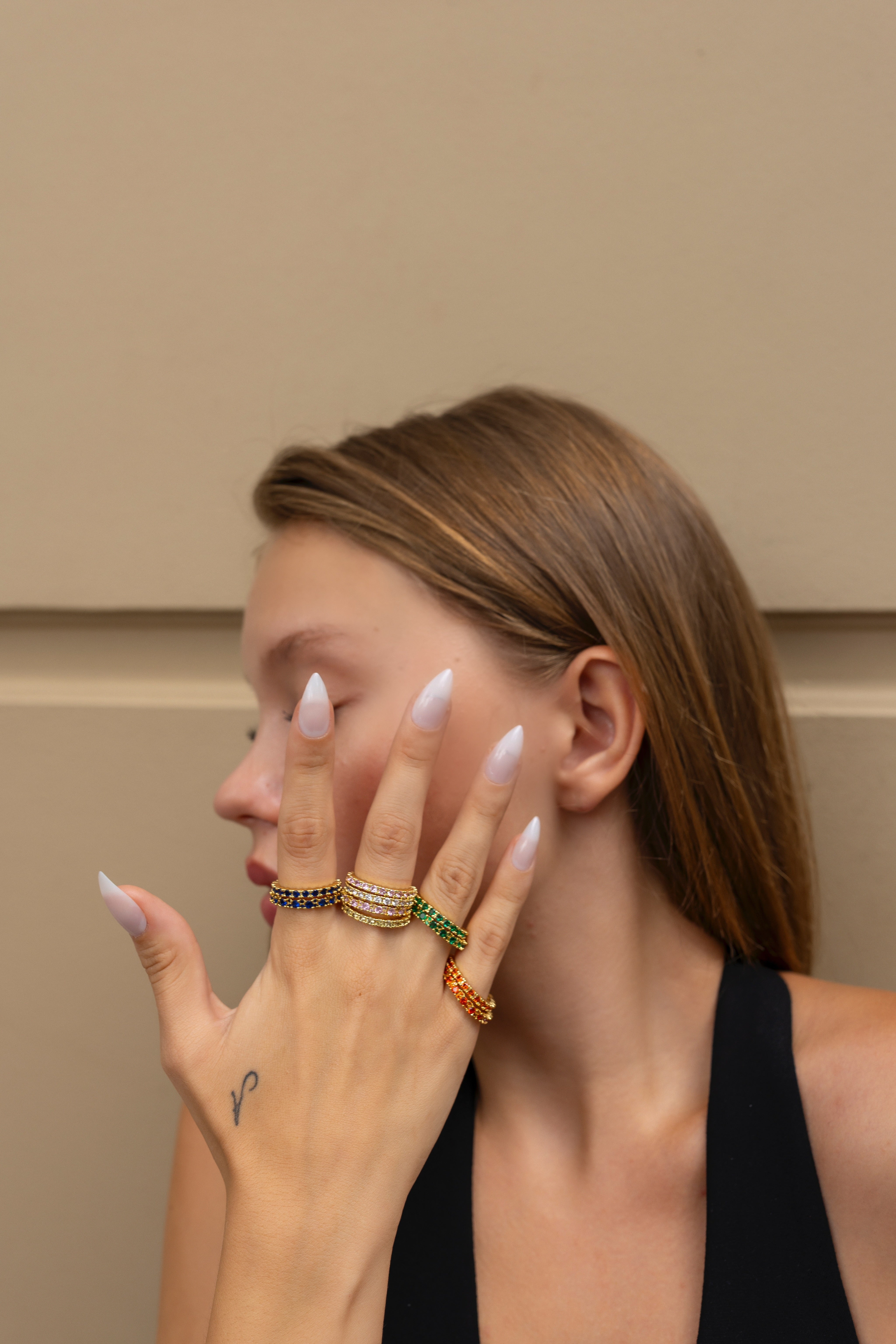 2.5MM | Red Full Eternity Yüzük  Atelier Duygu.