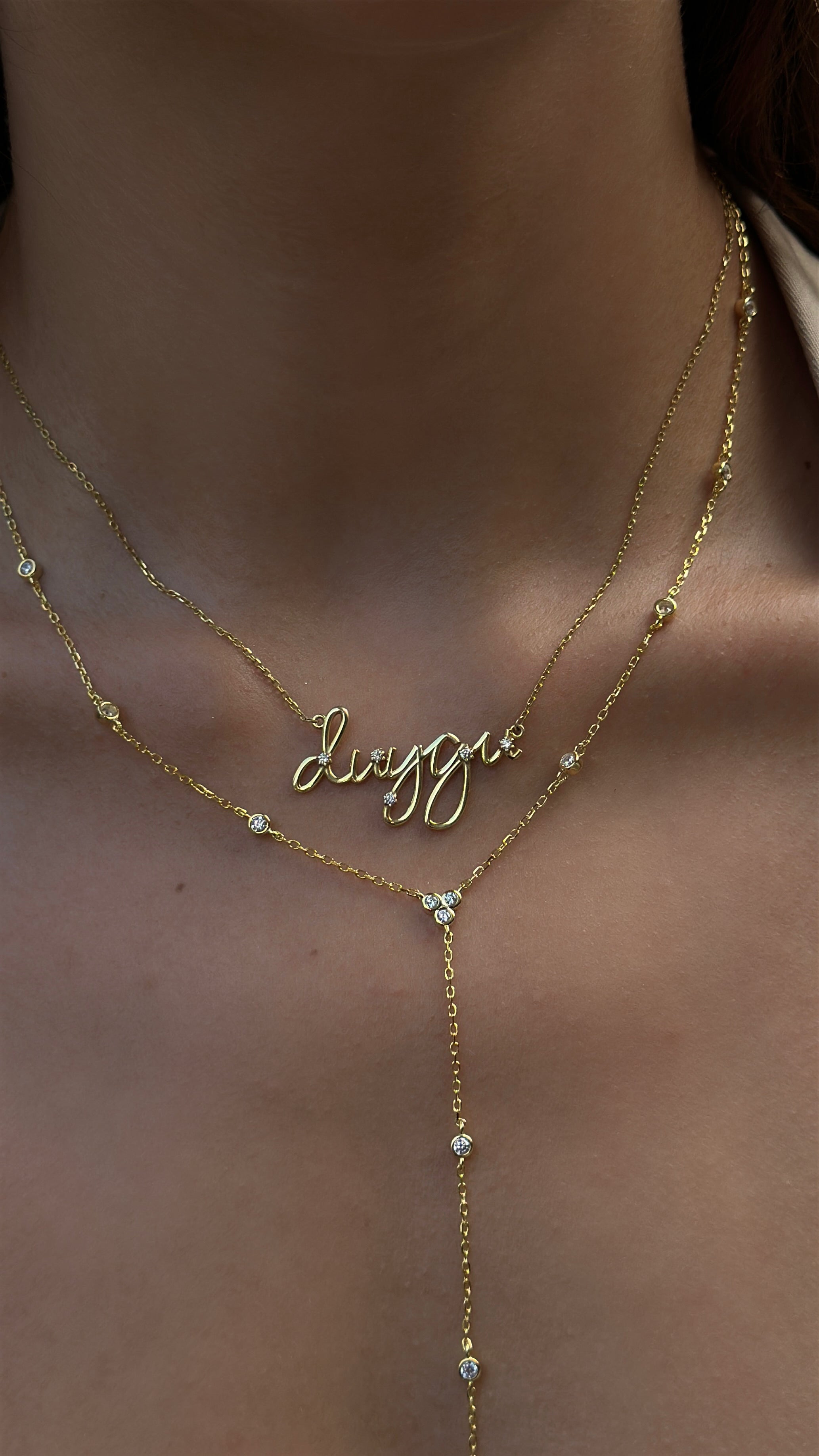 Stone Letter Kolye  Atelier Duygu.