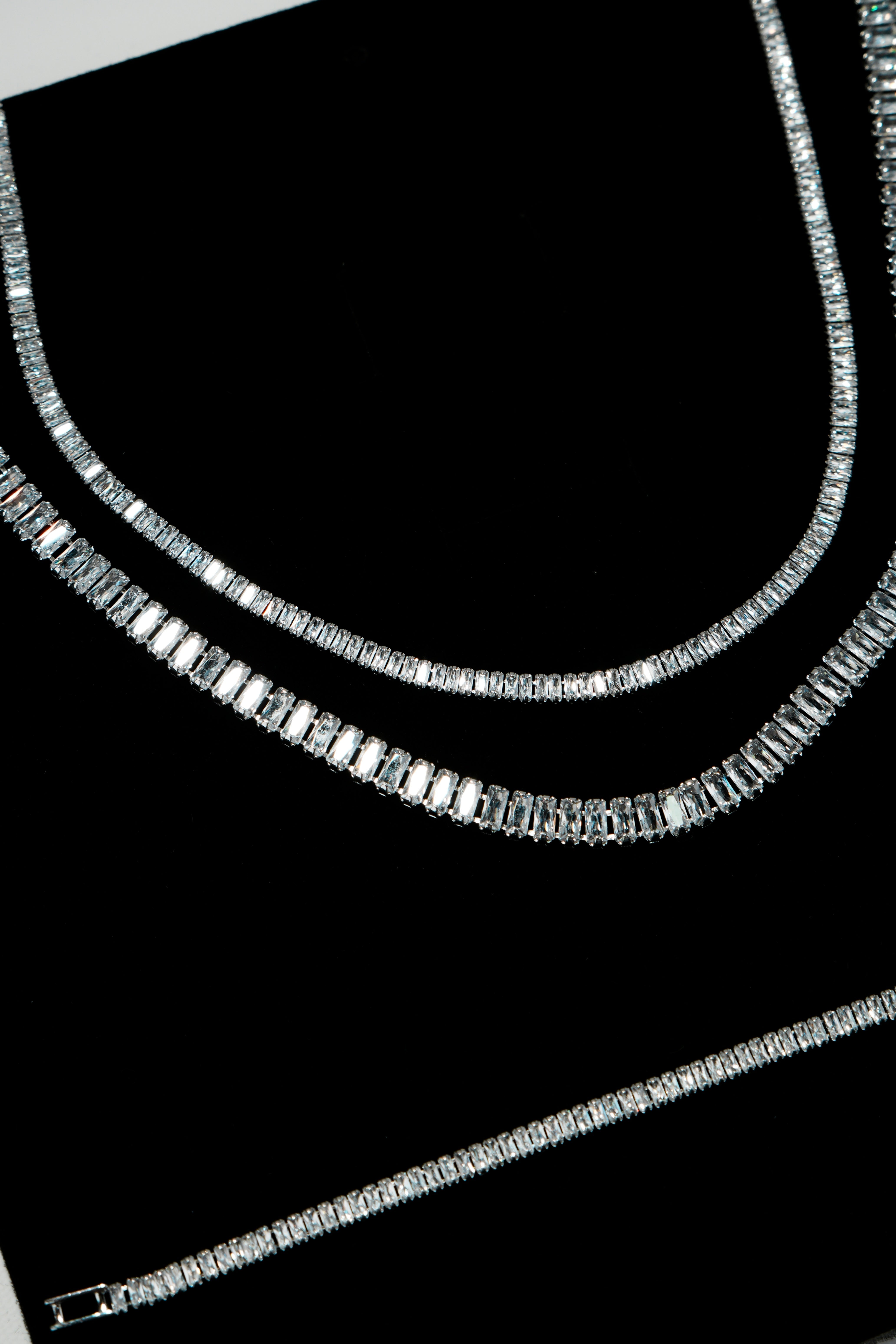 3MM | Choker Baguette Cut Su Yolu Kolye