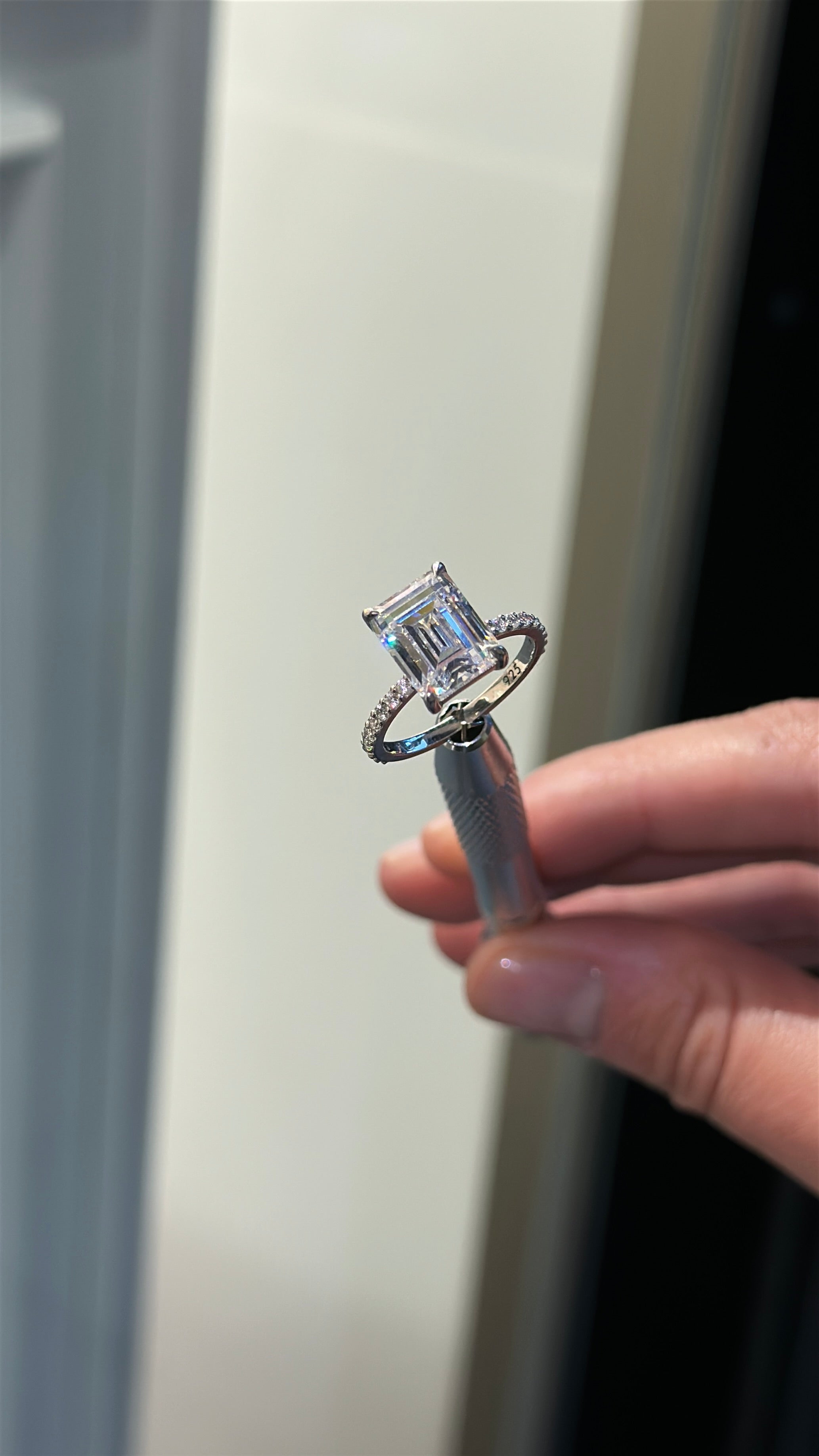 3.7CT | Emerald Cut Eternity Yüzük