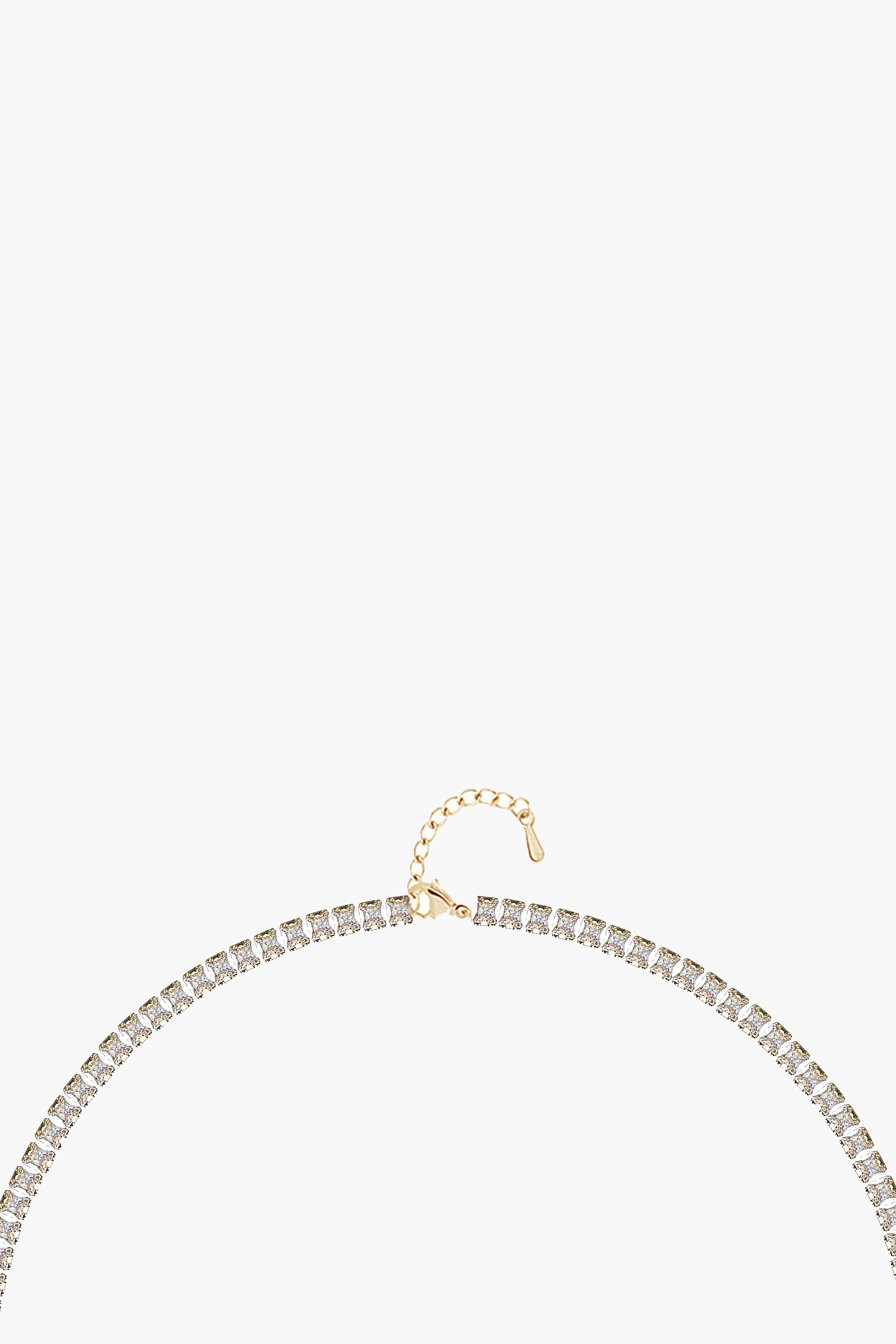 3MM | Choker Princess Cut Su Yolu Kolye  Atelier Duygu.