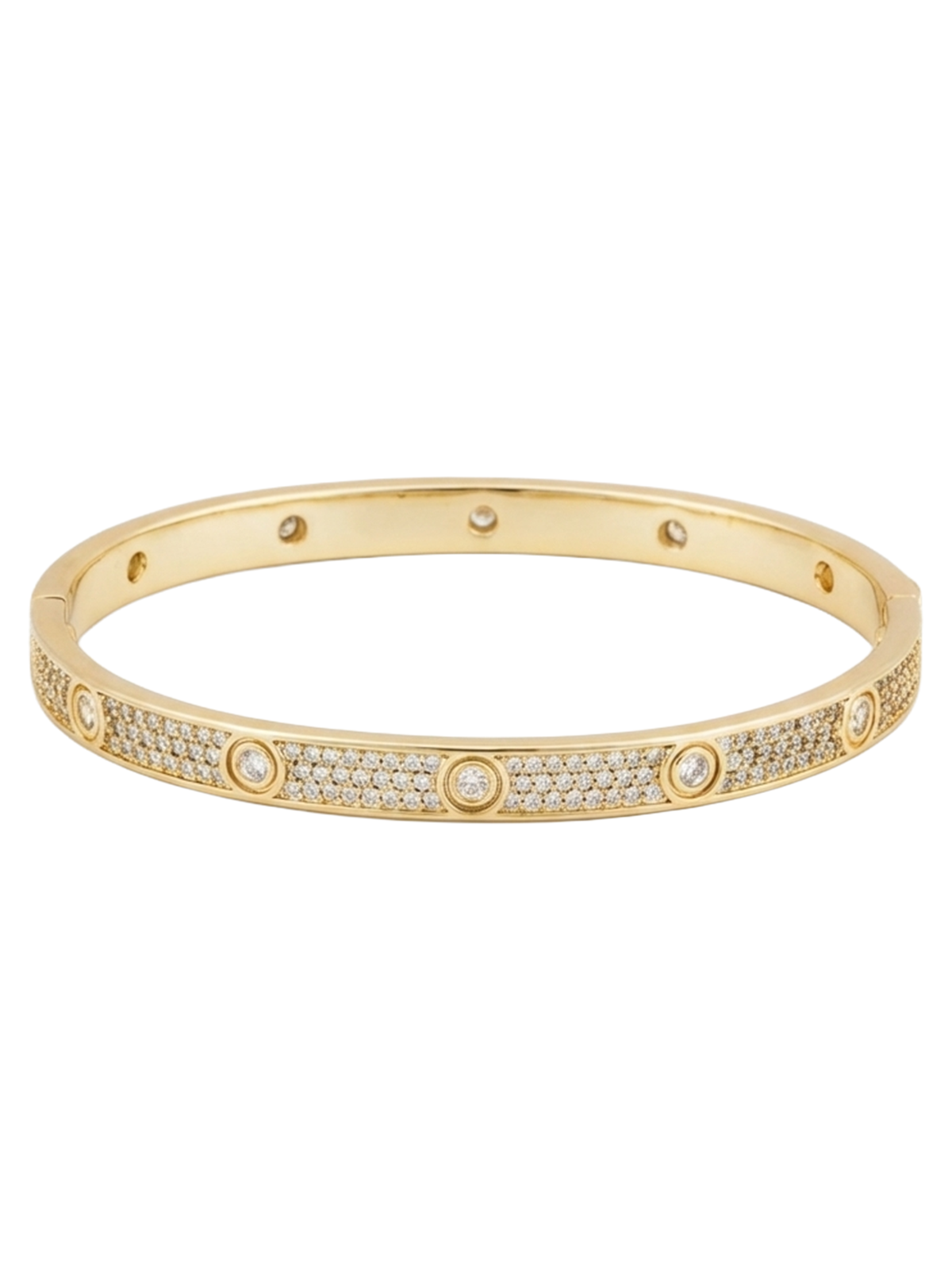 Vanessa Bileklik - Pirinç üzeri altın renk kaplama, zarif yuvarlak taş detaylarıyla şık görünüm sunan modern bileklik.