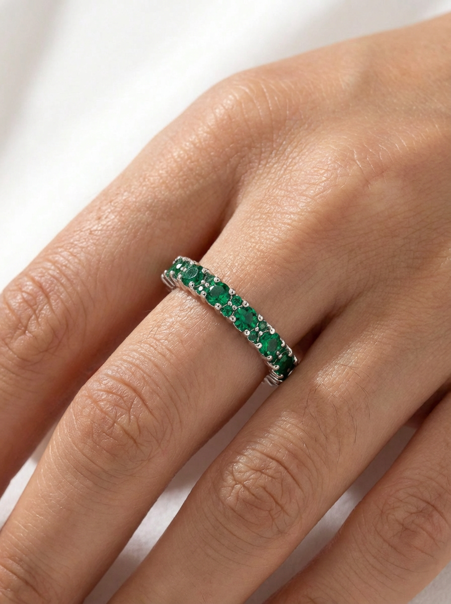 2.5MM | Green Full Eternity Yüzük