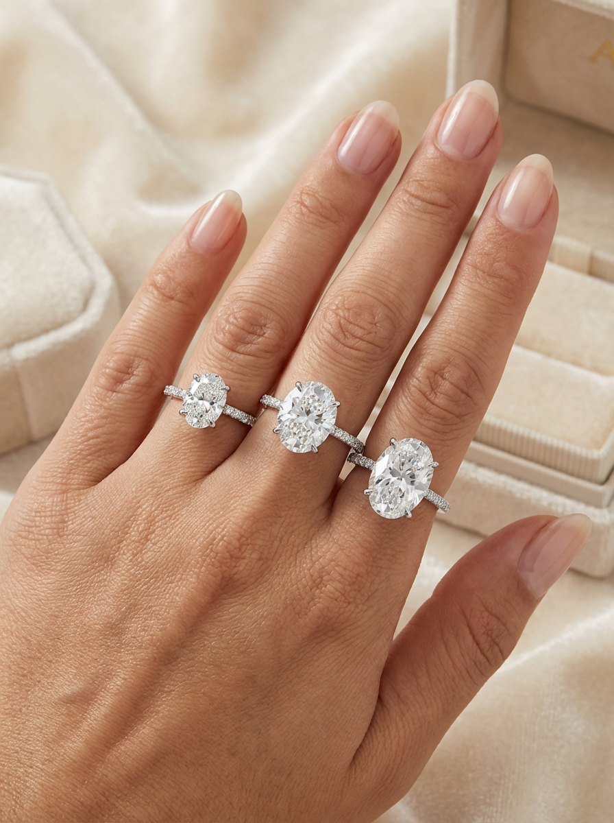 1.2CT Oval Cut Eternity Yüzük, zarif oval kesimi ile 925 ayar gümüşten yapılmış, minimal tasarımda lüks bir mücevher.