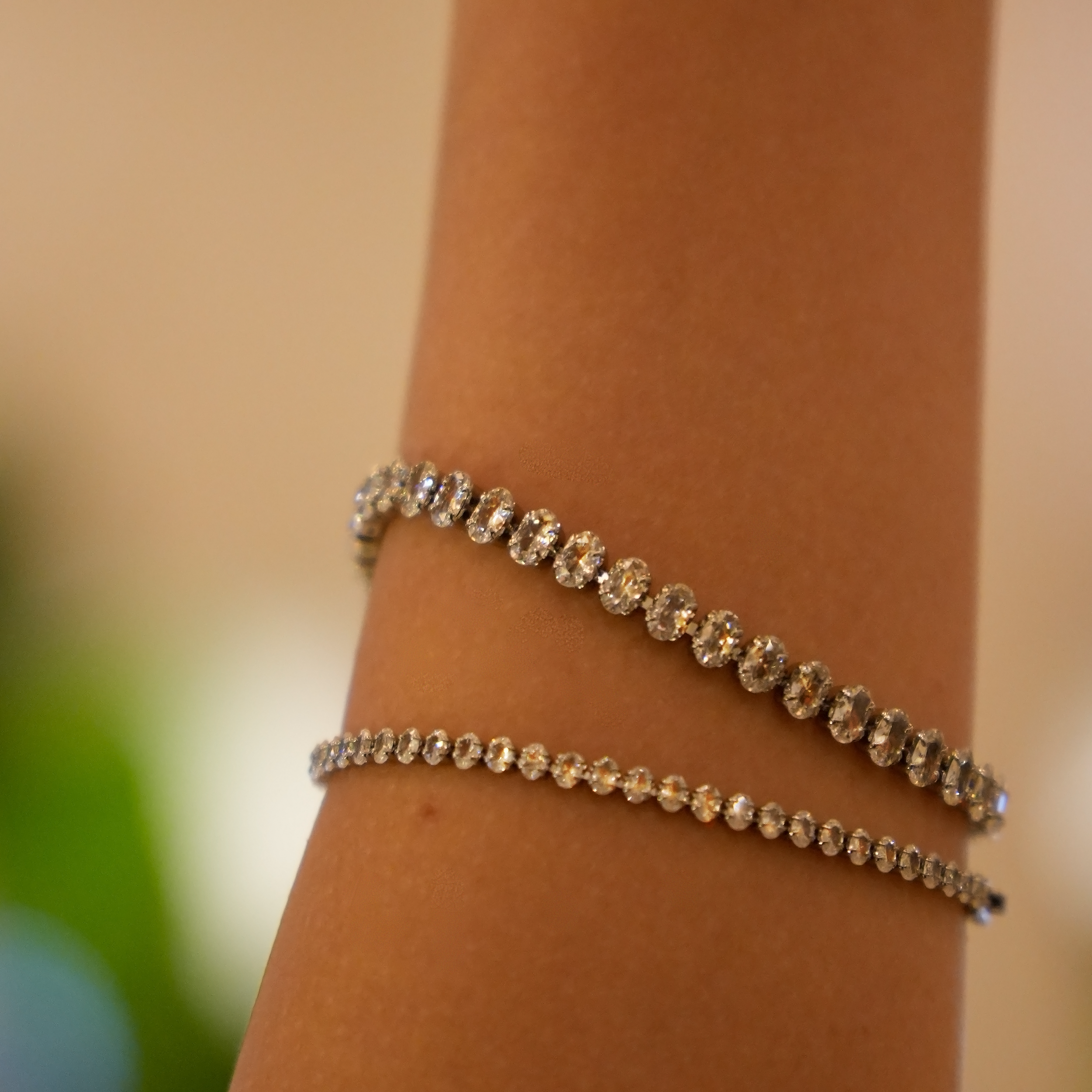 4mm | Oval Cut Su Yolu Bileklik