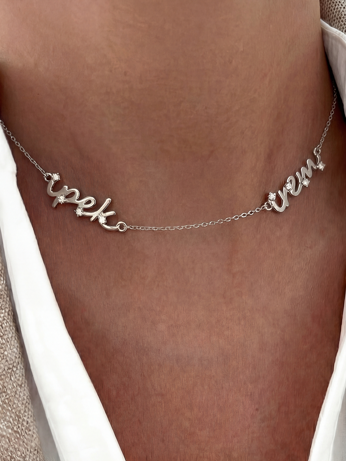 Valea Taşlı İsim Kolye