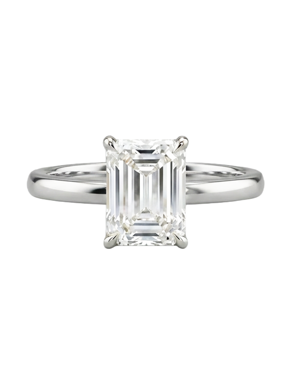 Özel 1.6CT Emerald Cut Yüzük, kristal berraklığında taş ile şıklığı ve zarafeti bir araya getiriyor.