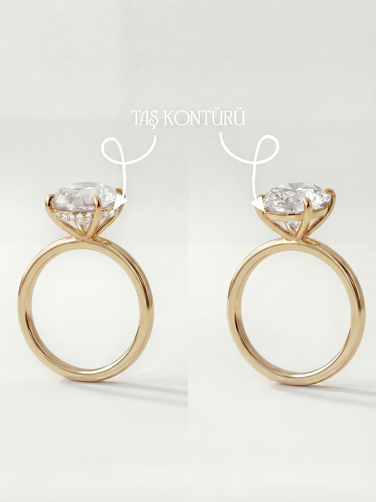 3.2CT | Oval Cut Yüzük