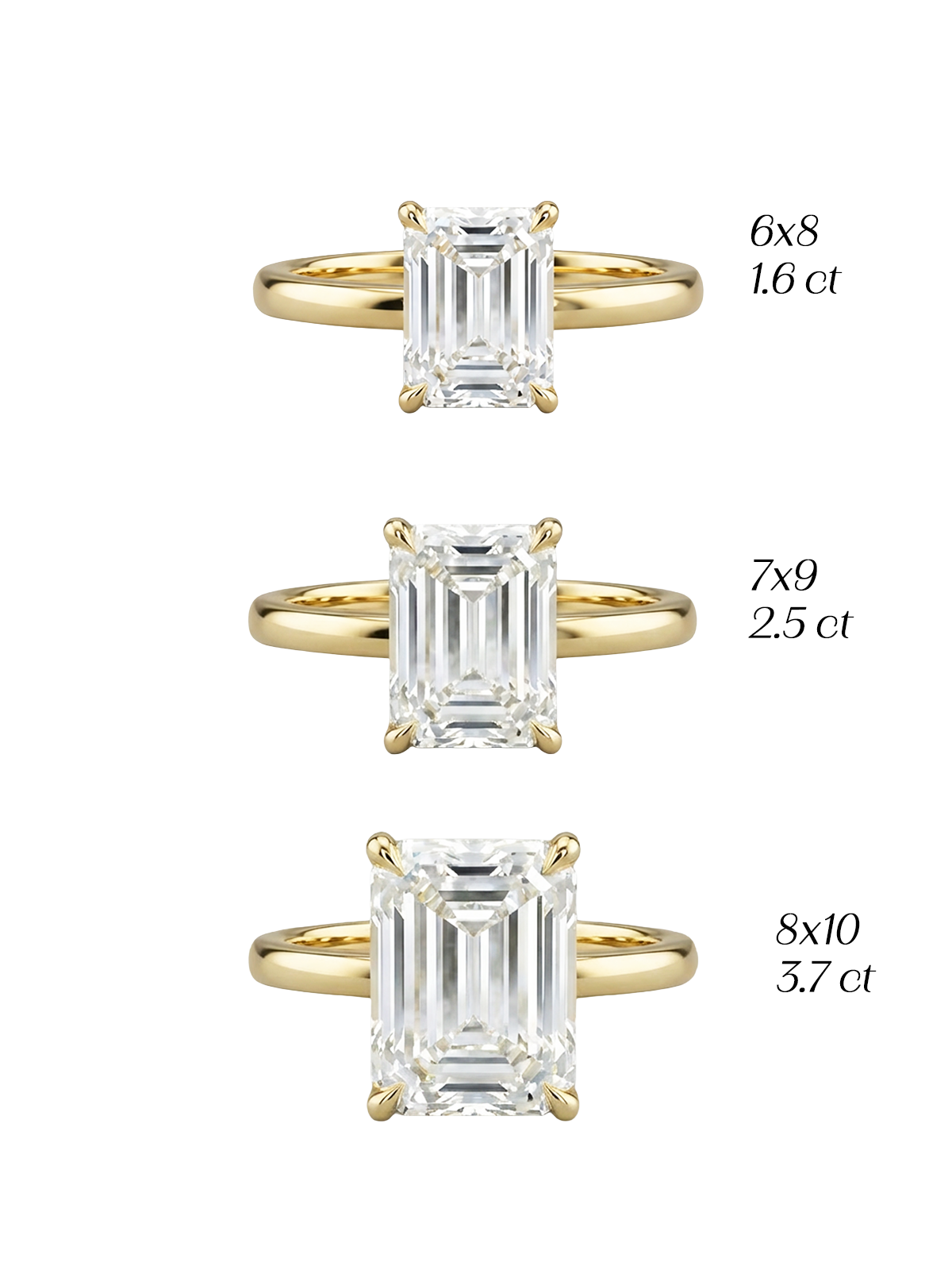 Zamansız şıklığa sahip 3.7CT Emerald Cut tek taş yüzük, 925 ayar gümüşten yapılmıştır. Modern ve sofistike tasarımıyla dikkat çeker, minimalist bant ile taş ön plandadır.